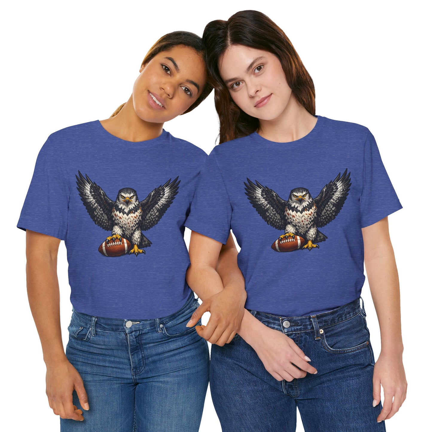 Hawk Football Shirt, Hawk Holding Football T Shirt, Hawk Mascot Tee, Football Bird Of Prey Shirt, Game Day Sports Tee, Hawk Fan Gift