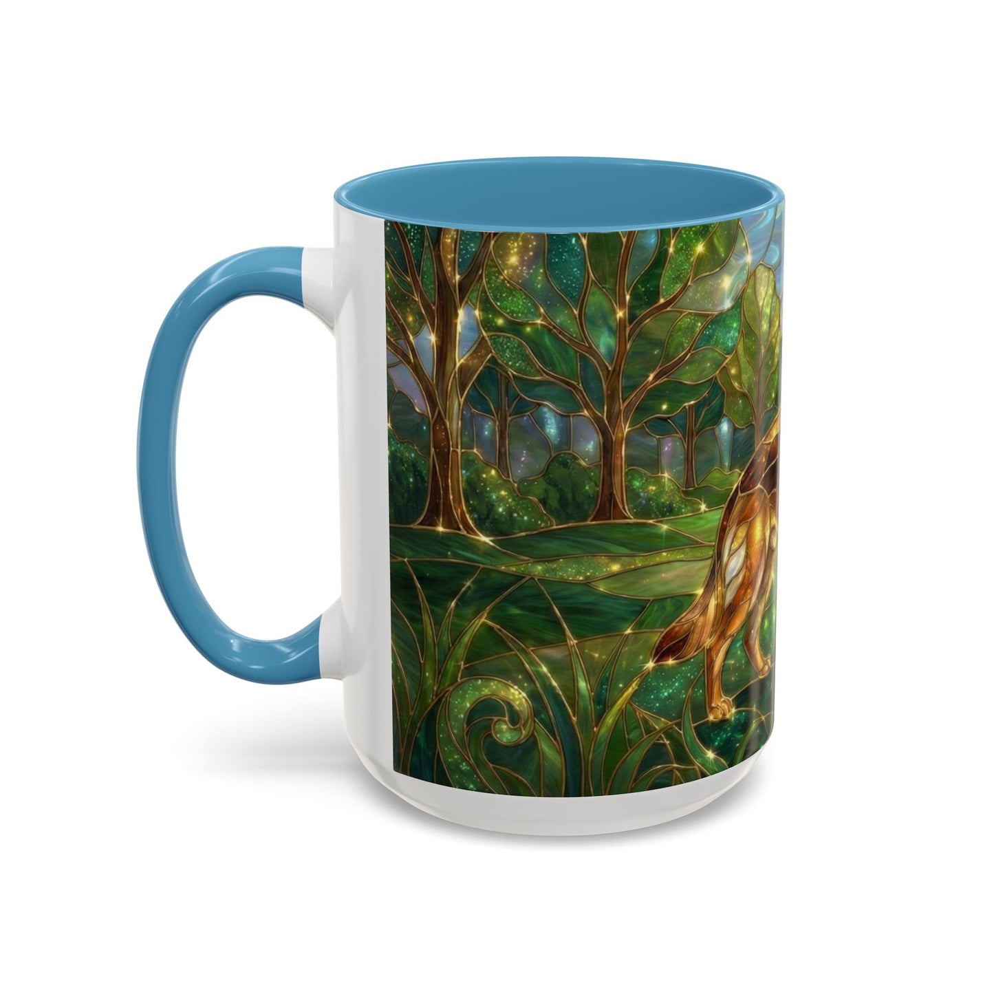 German Shepherd Mug, Stained Glass Dog Coffee Mug, German Shepherd Art Cup, Dog Lover Gift, Pet Memorial Mug, Colorful Dog Mug