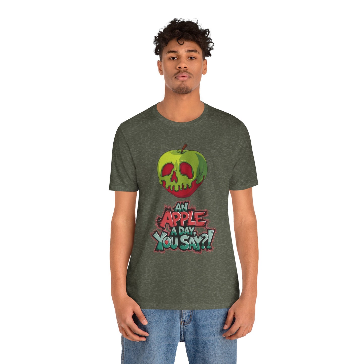 Funny Apple Skull Shirt – An Apple A Day You Say? – Grunge Fruit Tee – Y2K Nostalgia T‑Shirt – Gift for Fruit Lovers