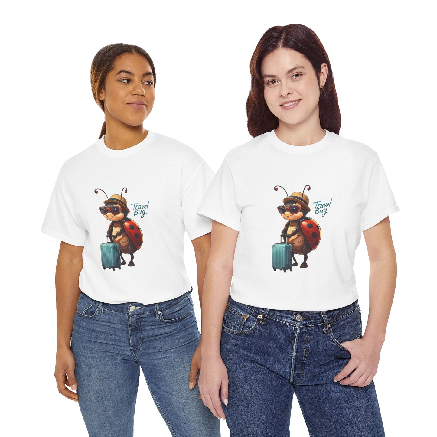 Travel Bug T-Shirt – Cute Ladybug Travel Tee | Funny Wanderlust Shirt for Travel Lovers | Unisex Graphic Tee Gift for Adventurers