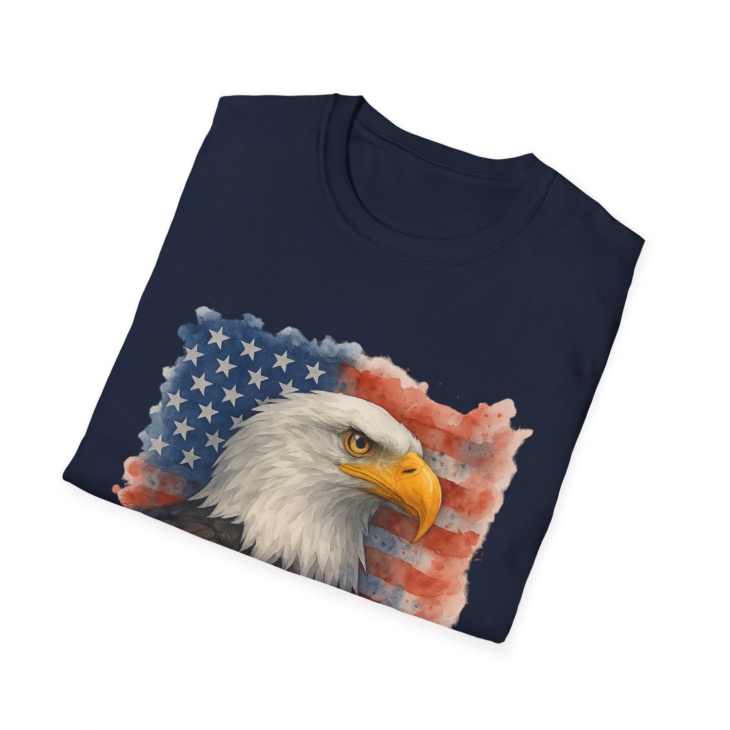 American Eagle & Flag T‑Shirt | Patriotic Graphic Tee | Bald Eagle USA Shirt | 4th of July Tee | Independence Day Apparel