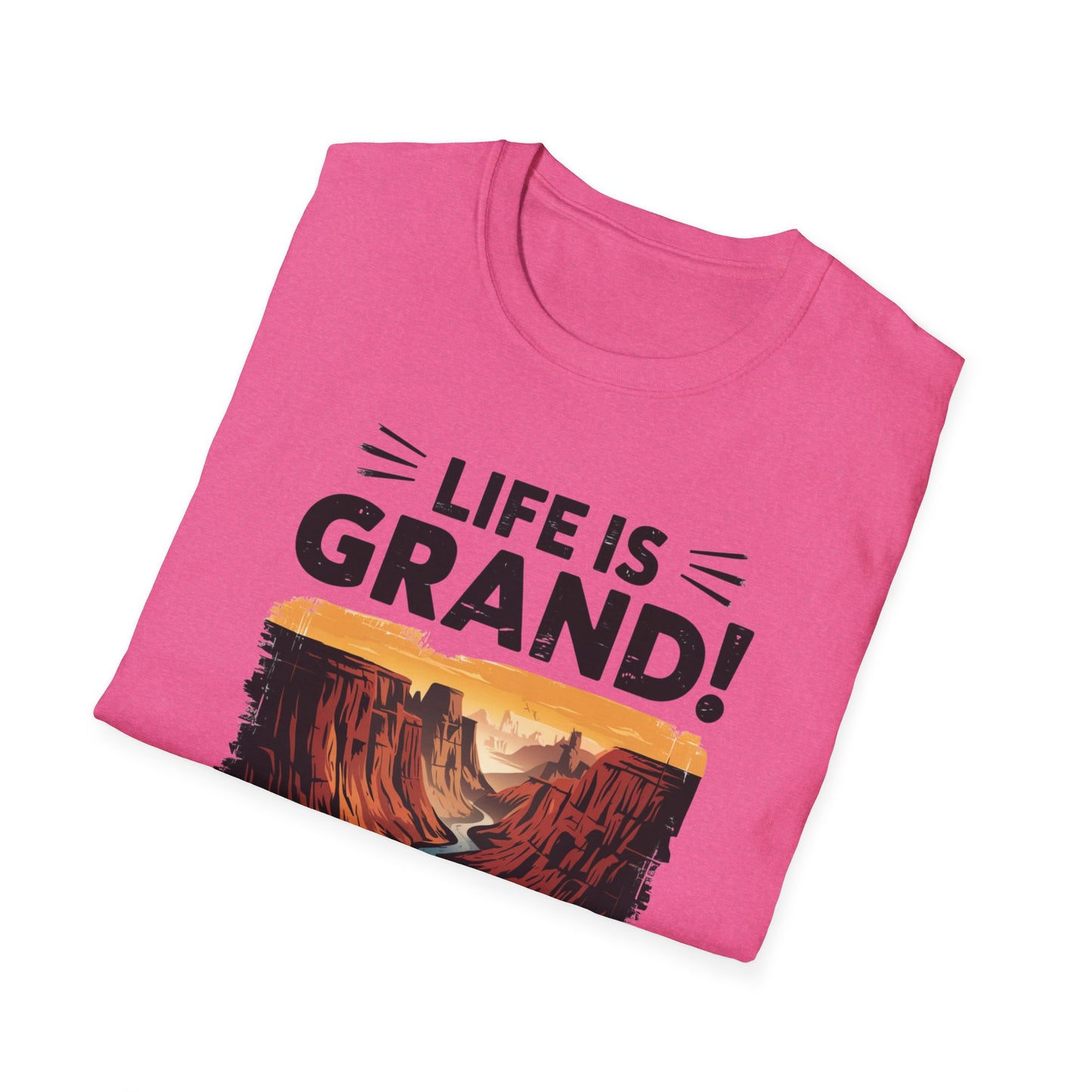 Life is Grand T-Shirt – Grand Canyon Graphic Tee | Funny National Park Shirt | Arizona Souvenir | Unisex Hiking Travel Gift Tee