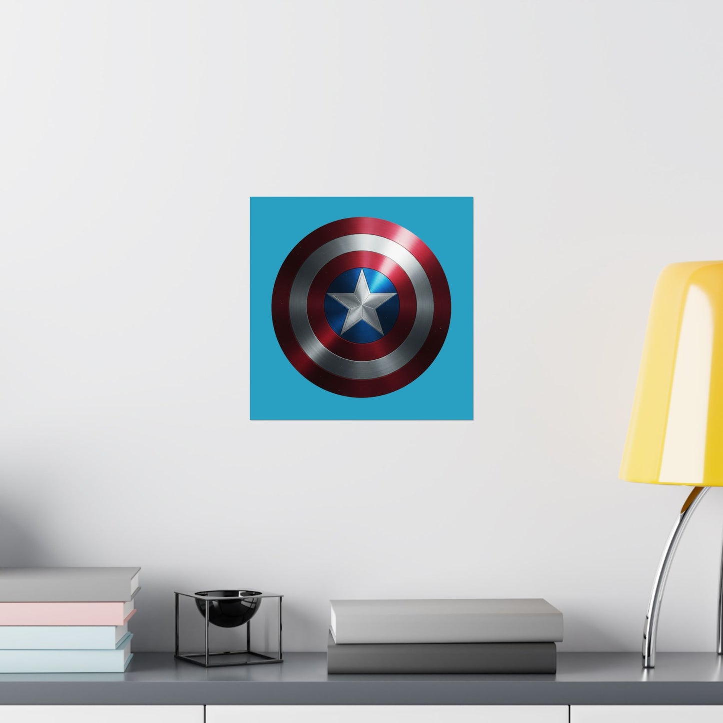 Superhero Shield Matte Vertical Poster - Marvel-Inspired Wall Art for Fans