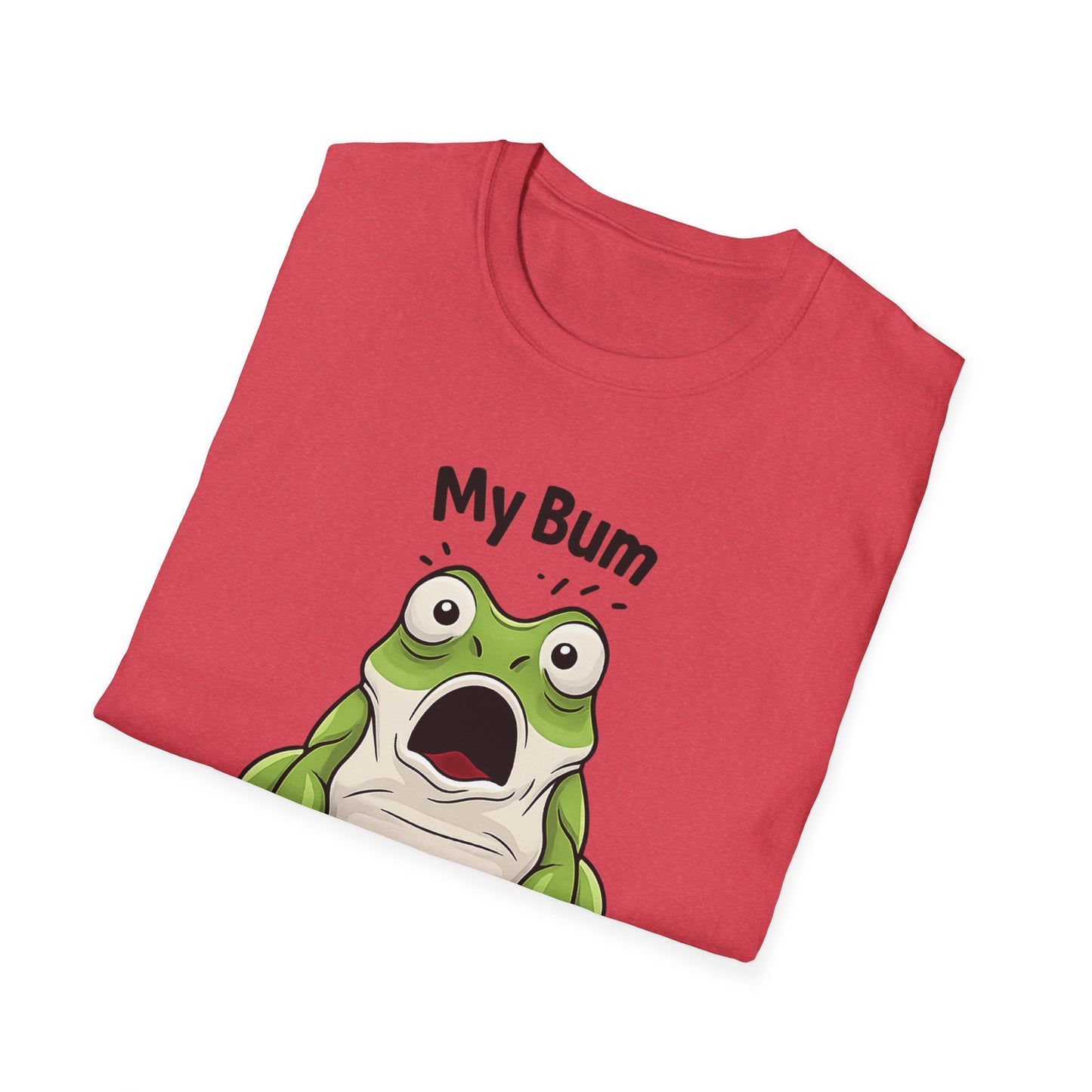 My Bum Has Been Fuzzled Shirt, Bumfuzzled Word Play Tee, Funny Frog T Shirt, Cute Shocked Frog Graphic Tee, Silly Humor Gift