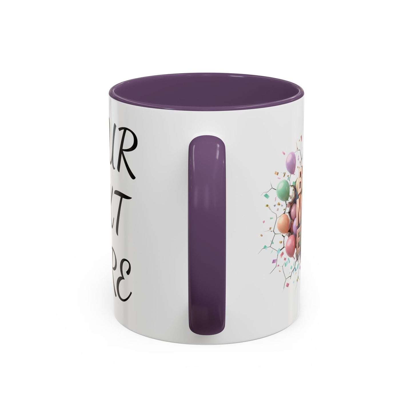 Personalized Mom Mug, Best Mom Ever Gift, Custom Name Coffee Cup, 3D Balloon Design, Mothers Day Gift, New Mom Gift 2025, Custom Mug