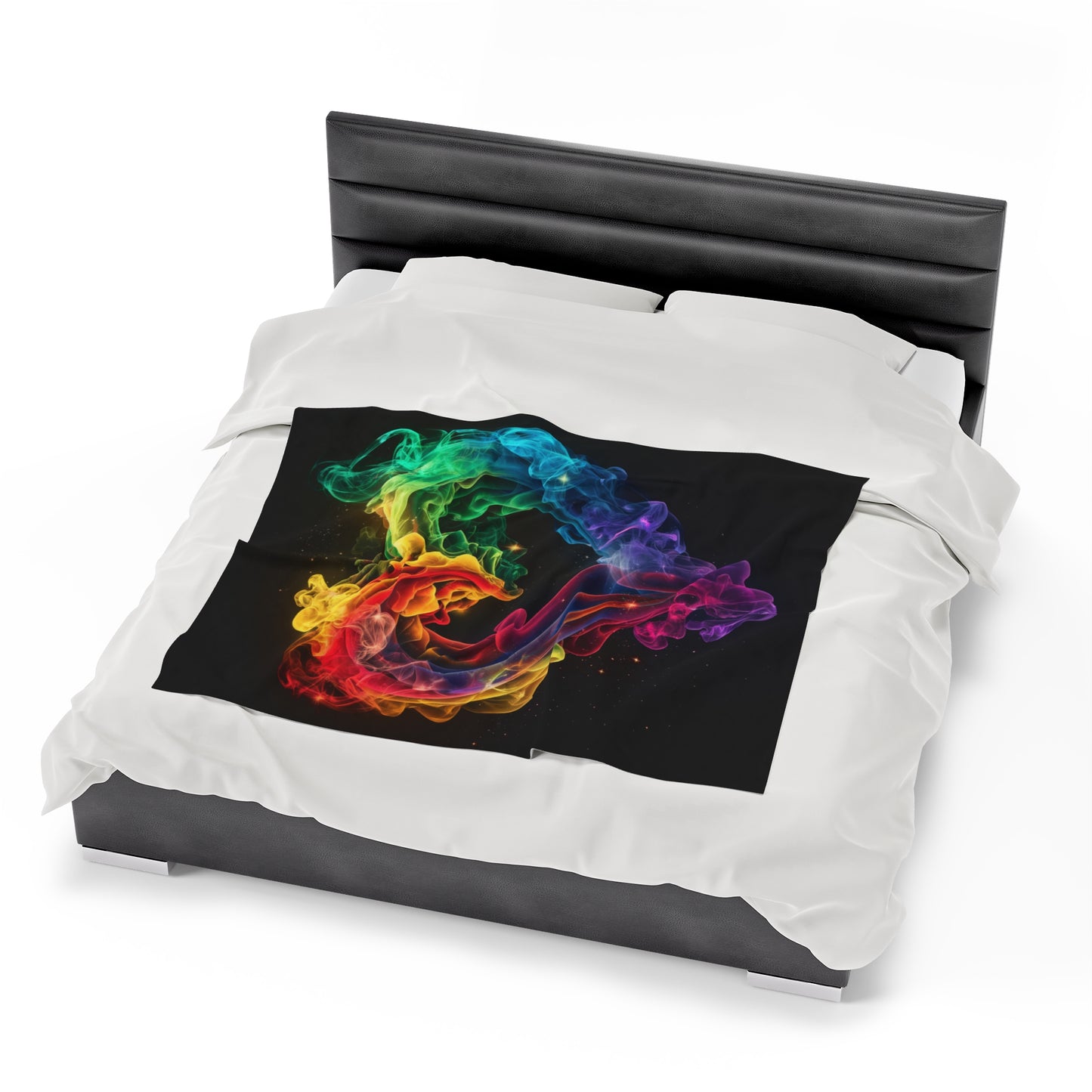 Colorful Smoke Heart Blanket