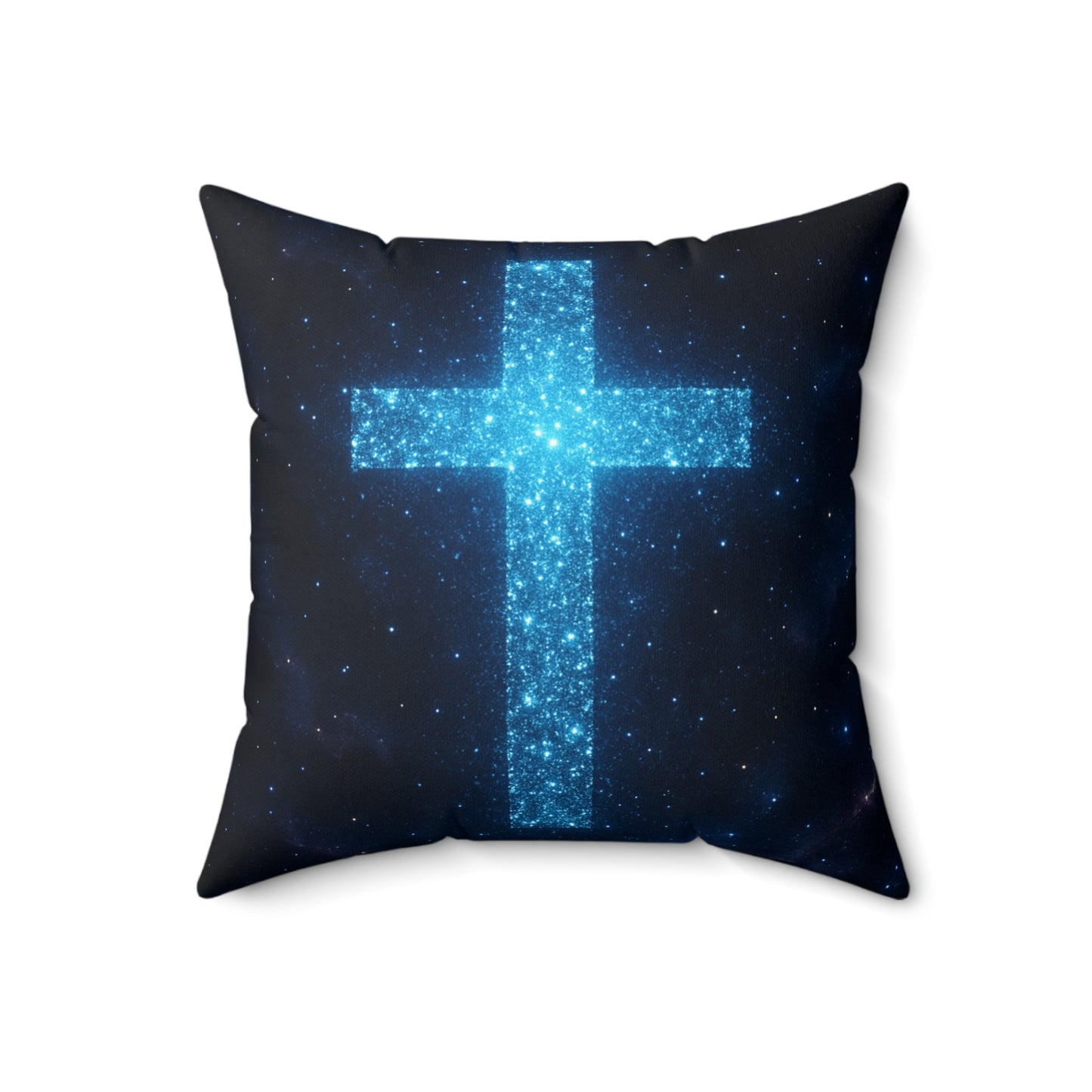 Bioluminescent Cross Pillow Modern Decor Christian Throw Spiritual Decoration Religious Pillow Gift of Faith