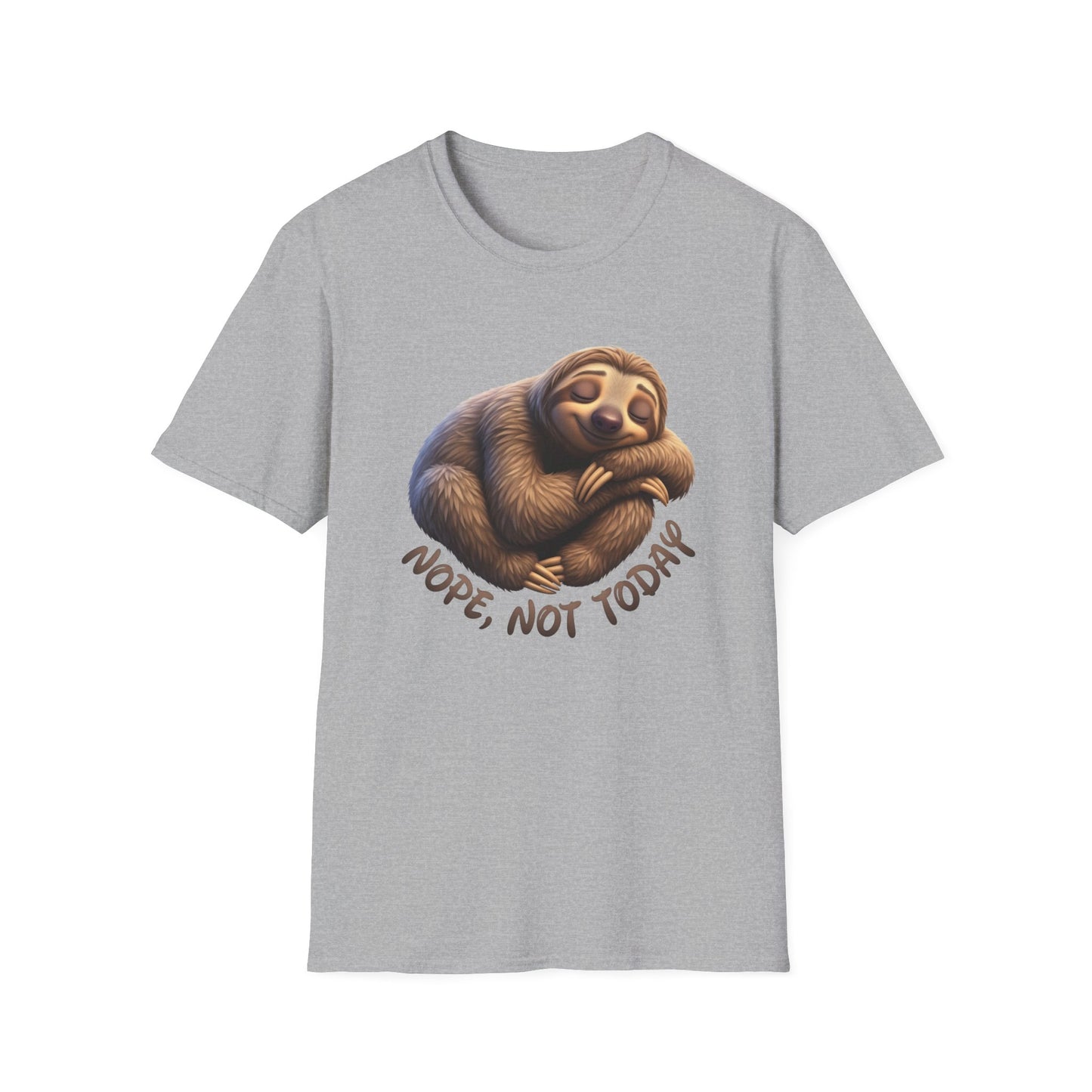 Nope Not Today Sloth T-Shirt, Funny Lazy Day Shirt, Cute Animal Lover Tee, Relaxed Humor Top, Chill Gift Idea For Men And Women