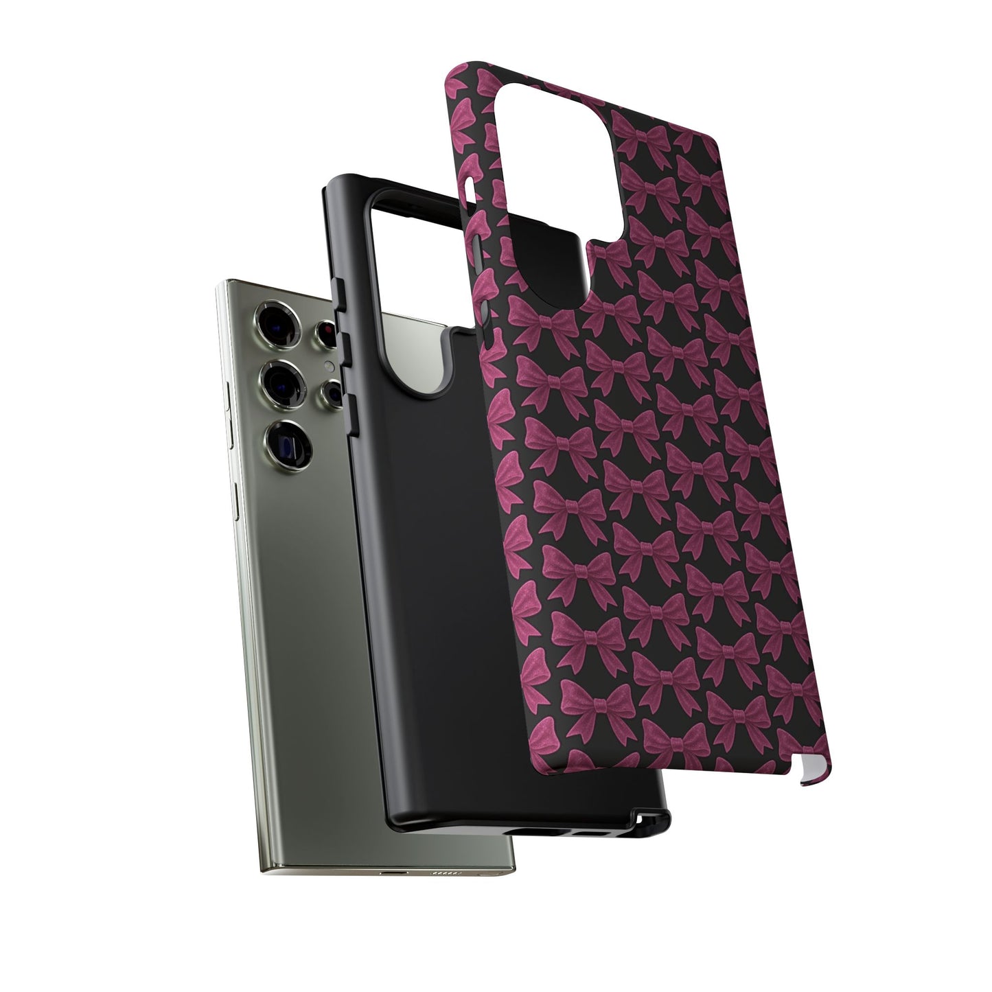 Pink Bow Samsung Case Coquette Aesthetic Phone Cover Cute Girly Phone Case Glossy Y2K Accessory Kawaii Samsung Case Gift