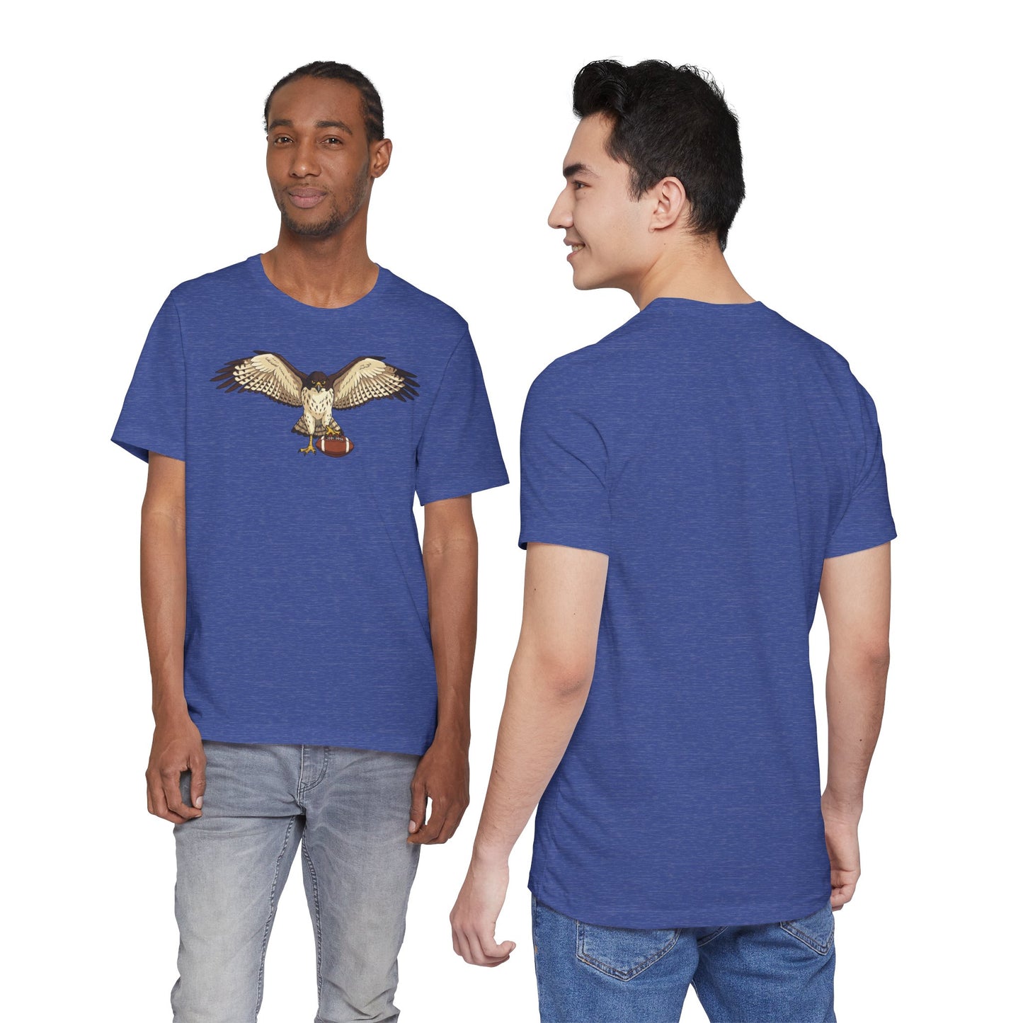 Hawk Football Shirt, Hawk Holding Football T Shirt, Football Mascot Tee, Bird Of Prey Shirt, Sports Fan Gift, Game Day Hawk Tee