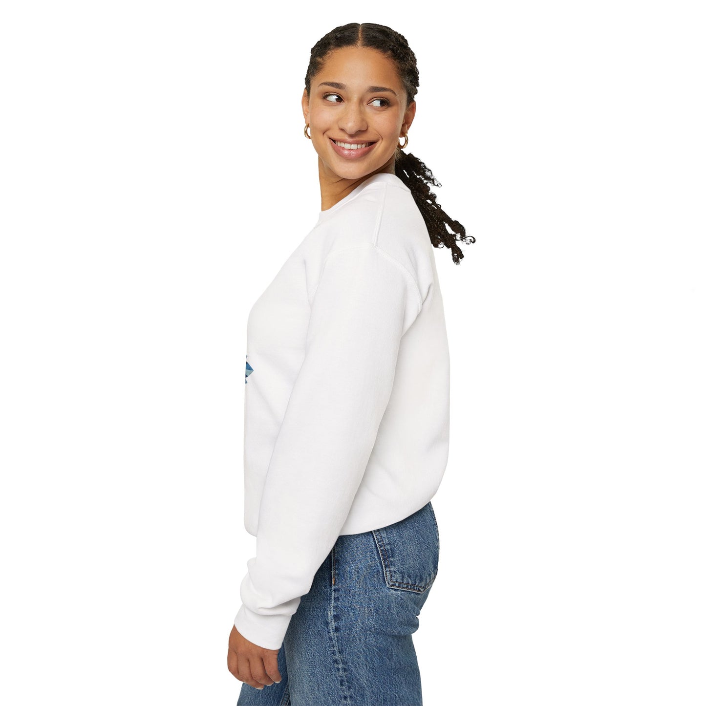Faux Patchwork Snowflake Sweatshirt, Winter Snowflake Crewneck Unisex, Cozy Holiday Patchwork Sweatshirt, Nordic Snowflake Winter Pullover