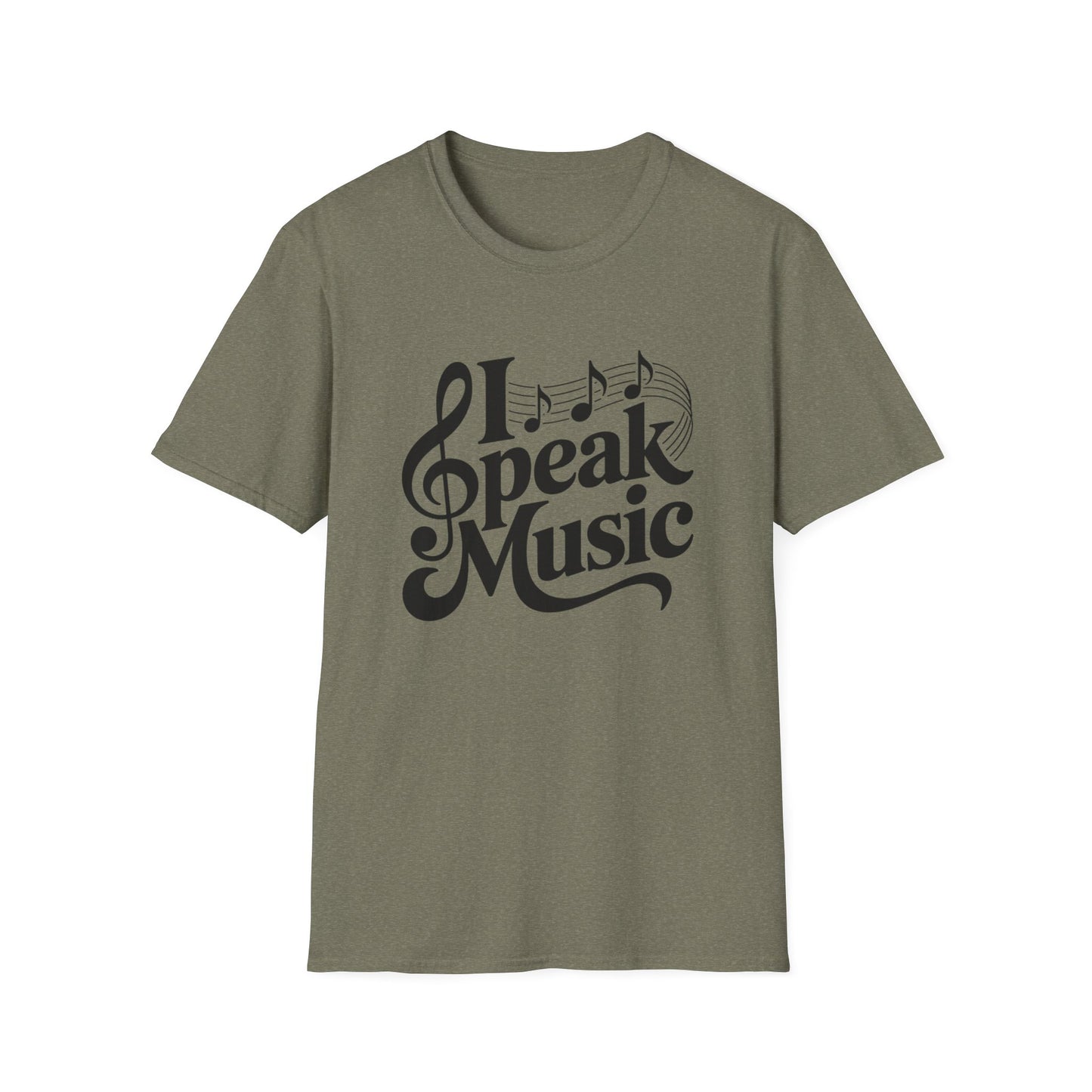 I Speak Music Shirt | Funny Music Lover T-Shirt | Gift for Musicians, Choir, Band Teachers & Music Students | Treble Clef Graphic Tee