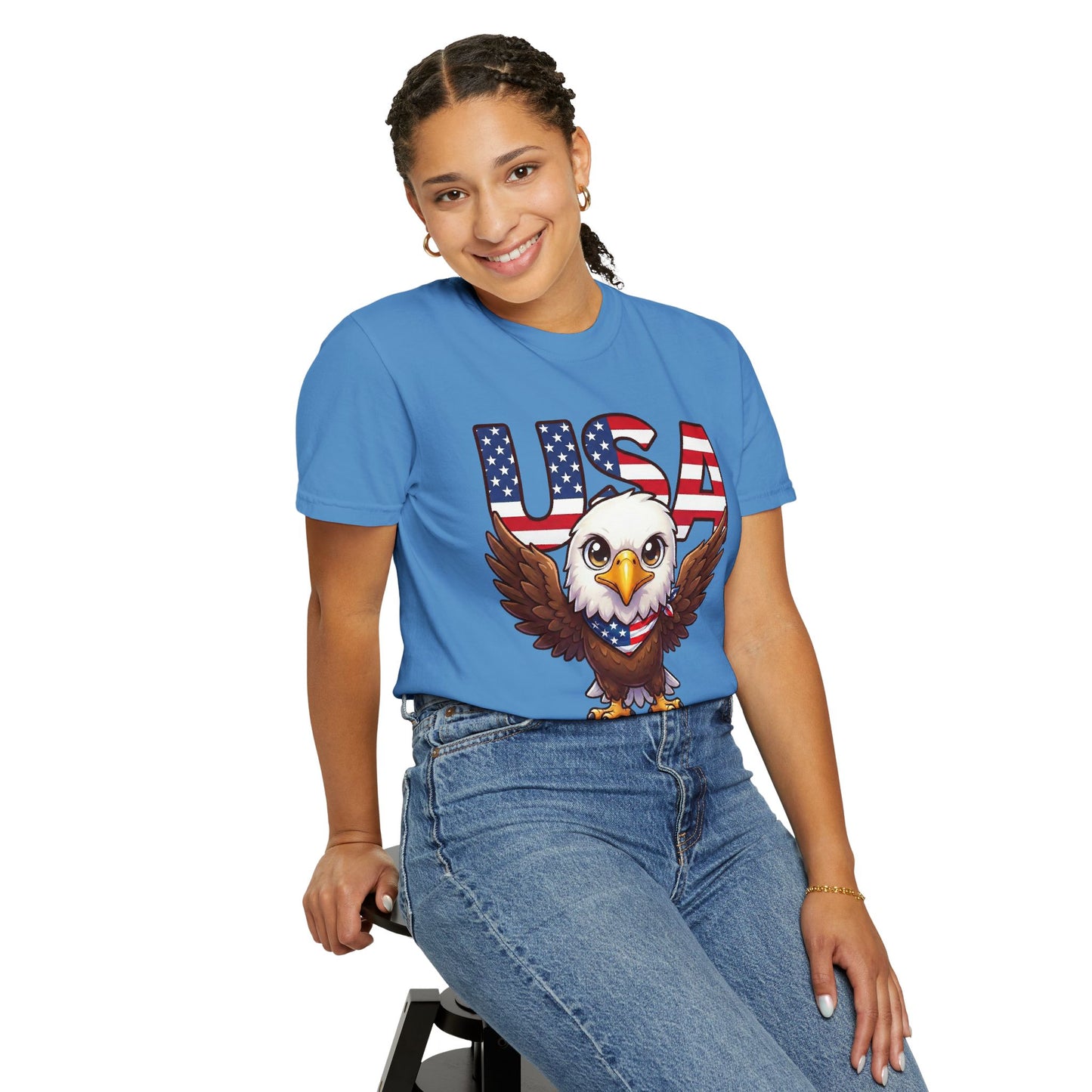 USA Eagle Shirt, Patriotic Comfort Colors Shirt, American Flag Eagle T Shirt, Fourth Of July Shirt, Freedom Graphic Tee, USA Pride Shirt