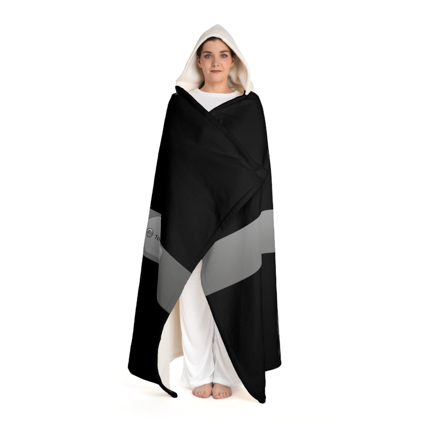 Custom Name Hooded Sherpa Blanket | Personalized Gift Wrap Cozy Blanket | Luxury Soft Wearable Blanket for Him or Her
