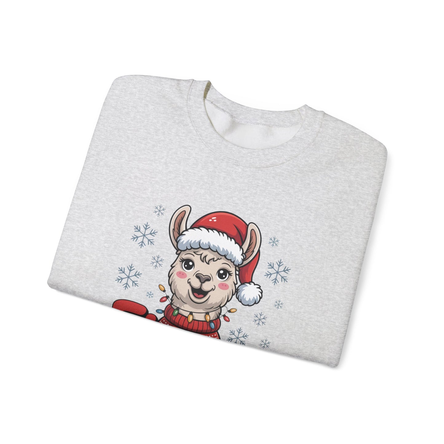 Fleece Navidad Christmas Sweatshirt, Funny Llama Holiday Sweater, Cozy Unisex Crewneck, Cute Christmas Pun Gift For Friends And Family