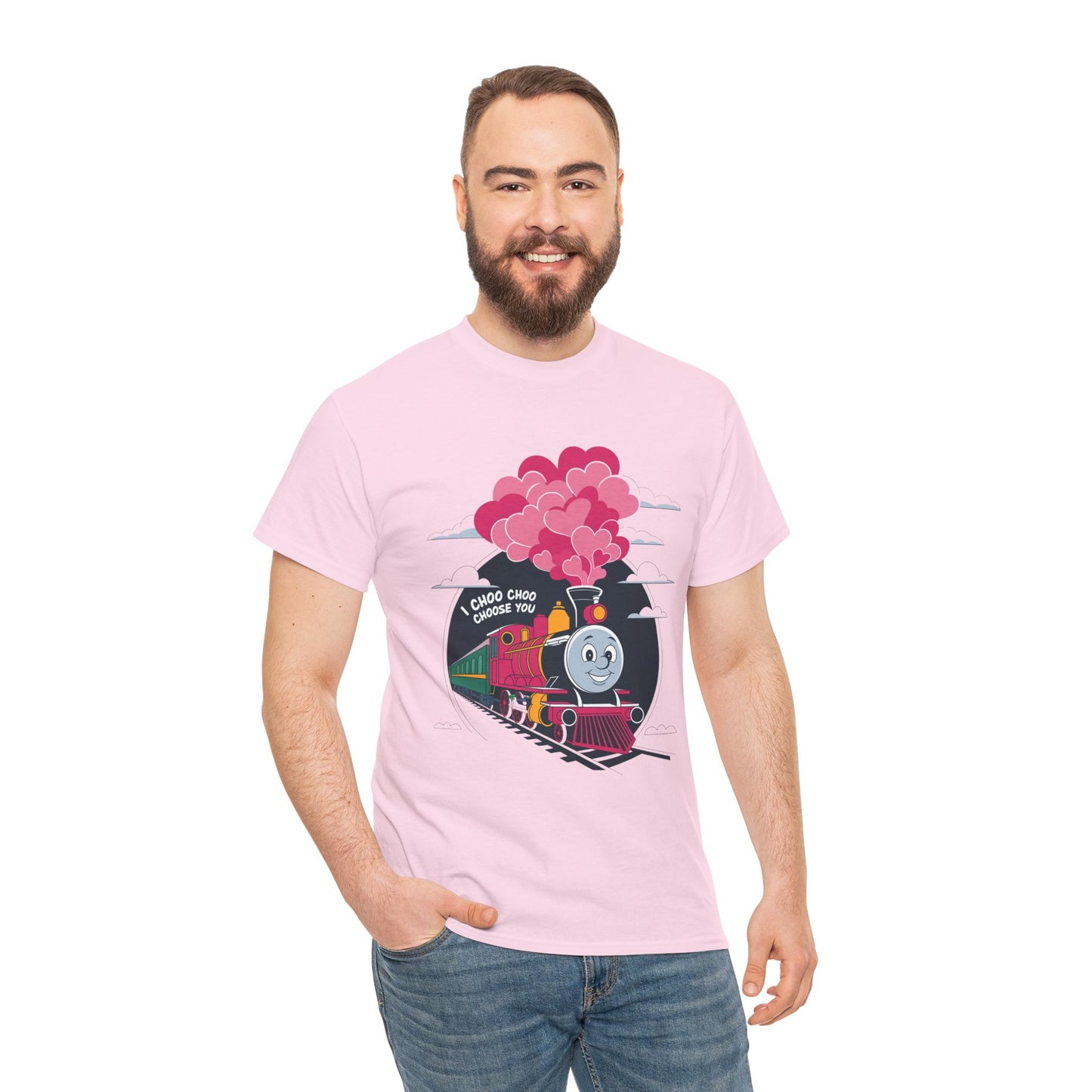 I Choo Choo Choose You Shirt, Cute Train Valentine Tee, Funny Love Graphic TShirt, Romantic Gift For Him Her, Valentine Pun Shir