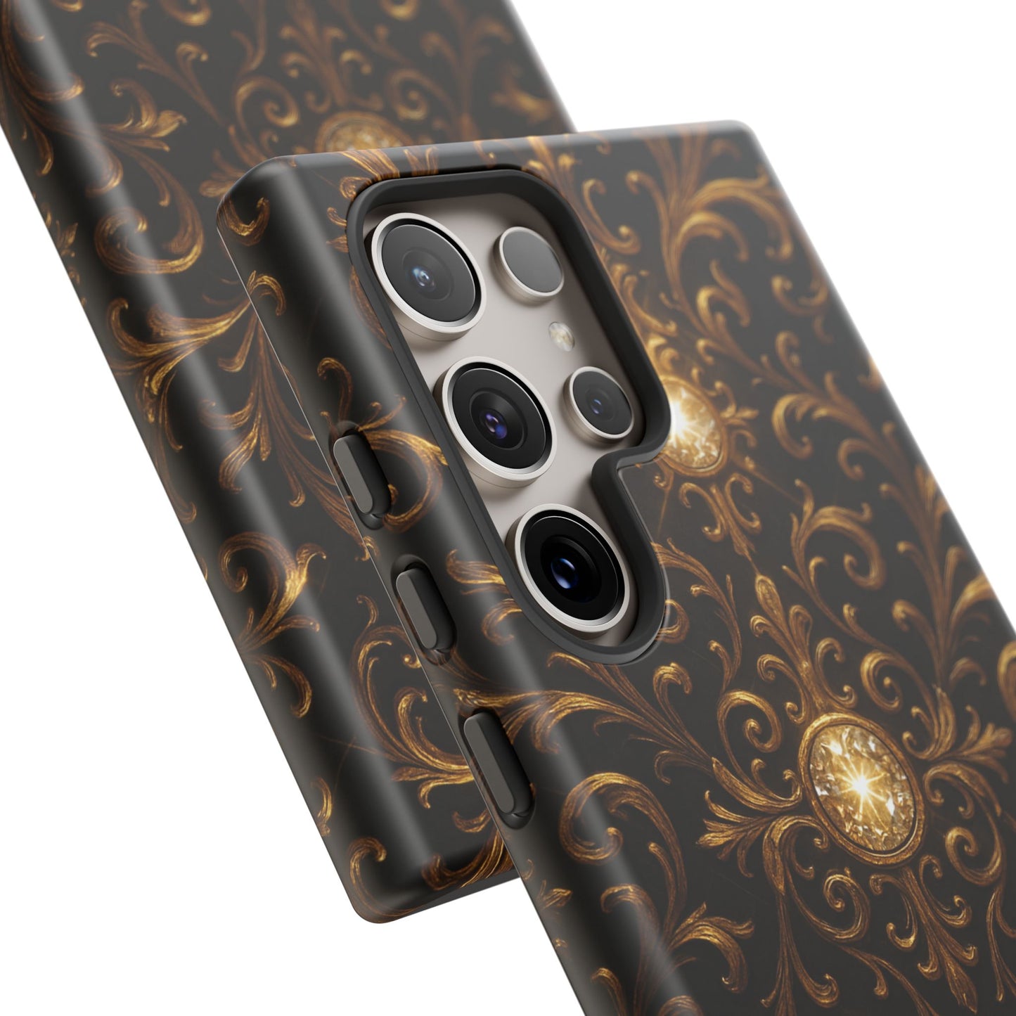 Luxury Baroque Samsung Case – Elegant Gold Ornate Floral Phone Cover for Galaxy
