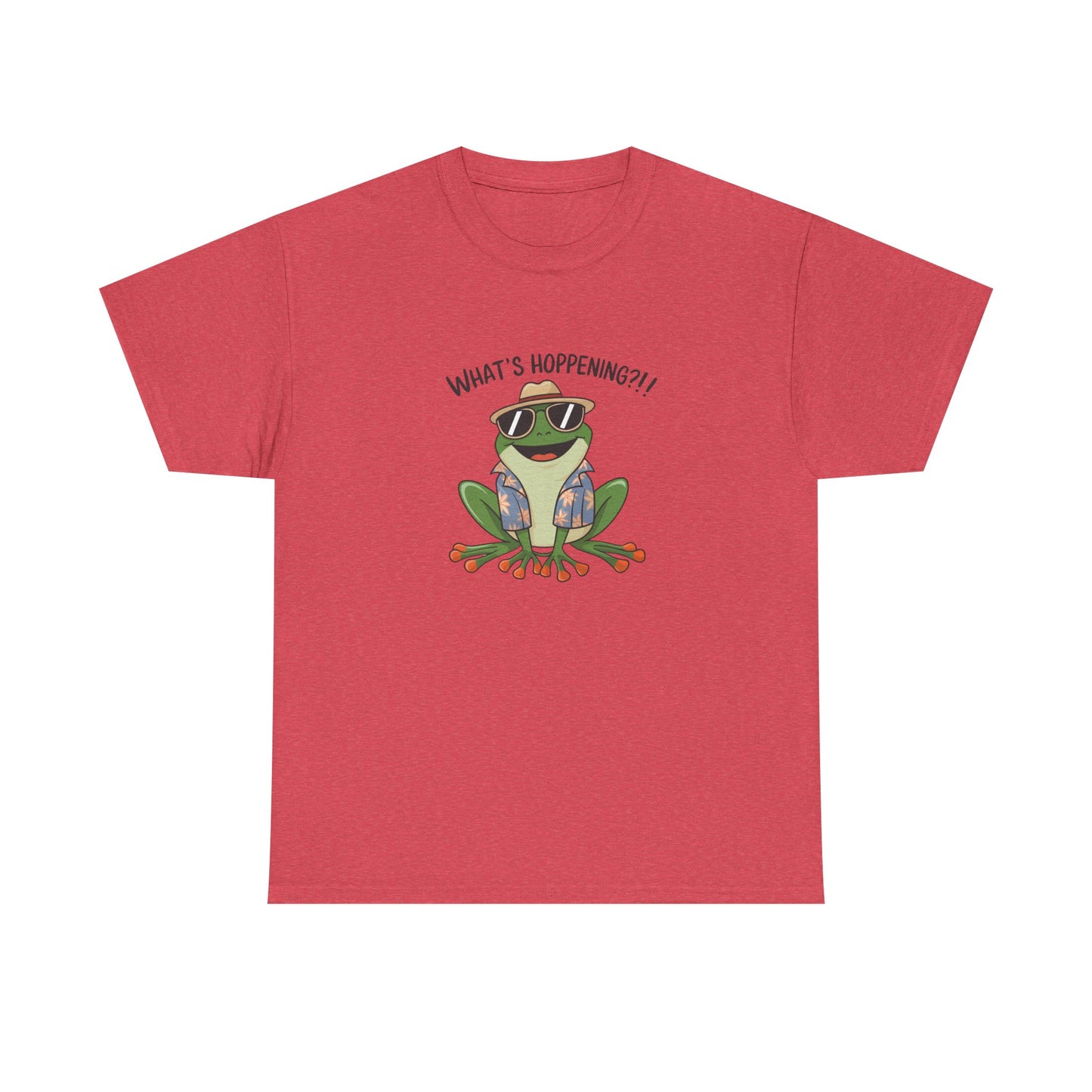 Funny Frog Shirt | What’s Hoppening T-Shirt | Cool Frog Graphic Tee | Amphibian Dad Joke Shirt | Cottagecore Animal Lover Gift