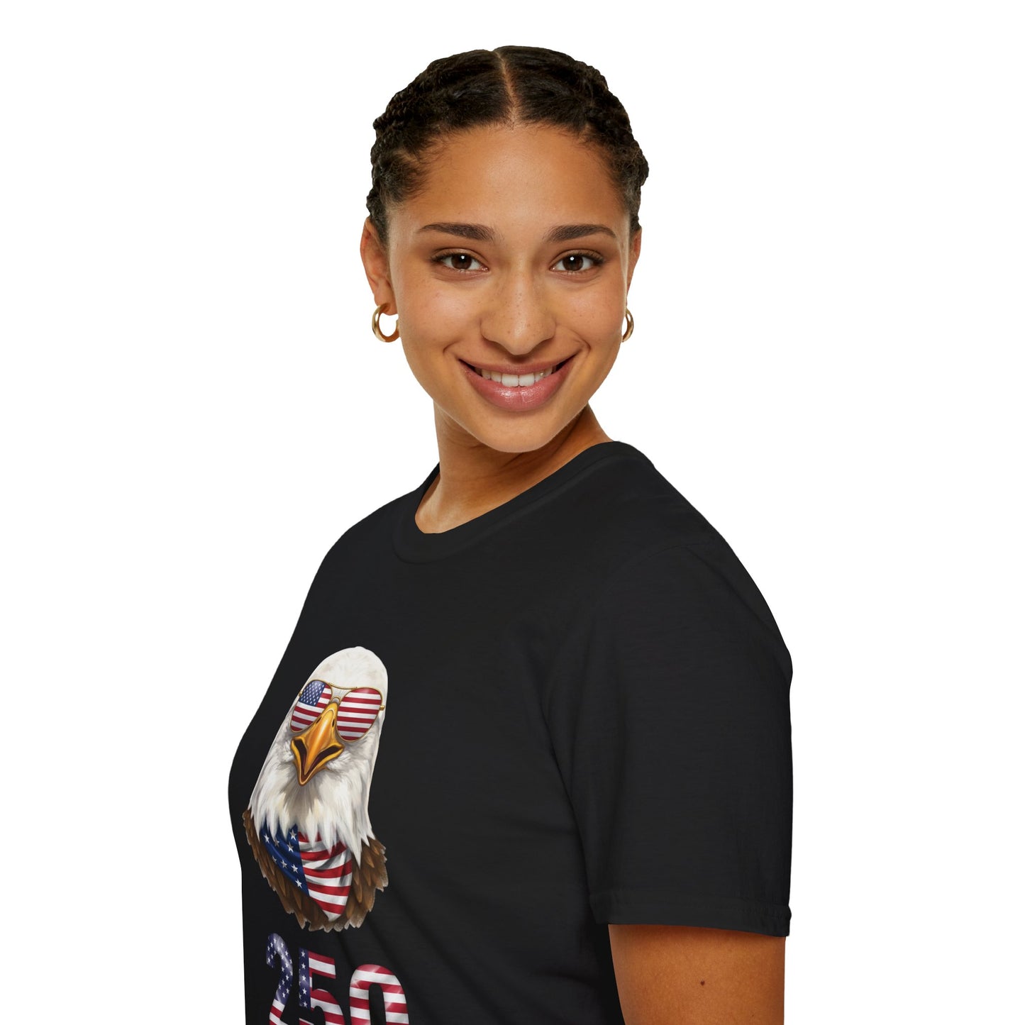America 250 Eagle Shirt, Patriotic Bald Eagle Tee, USA Flag Sunglasses Shirt, 250th Anniversary Tee, 4th of July Shirt, American Pride Tee