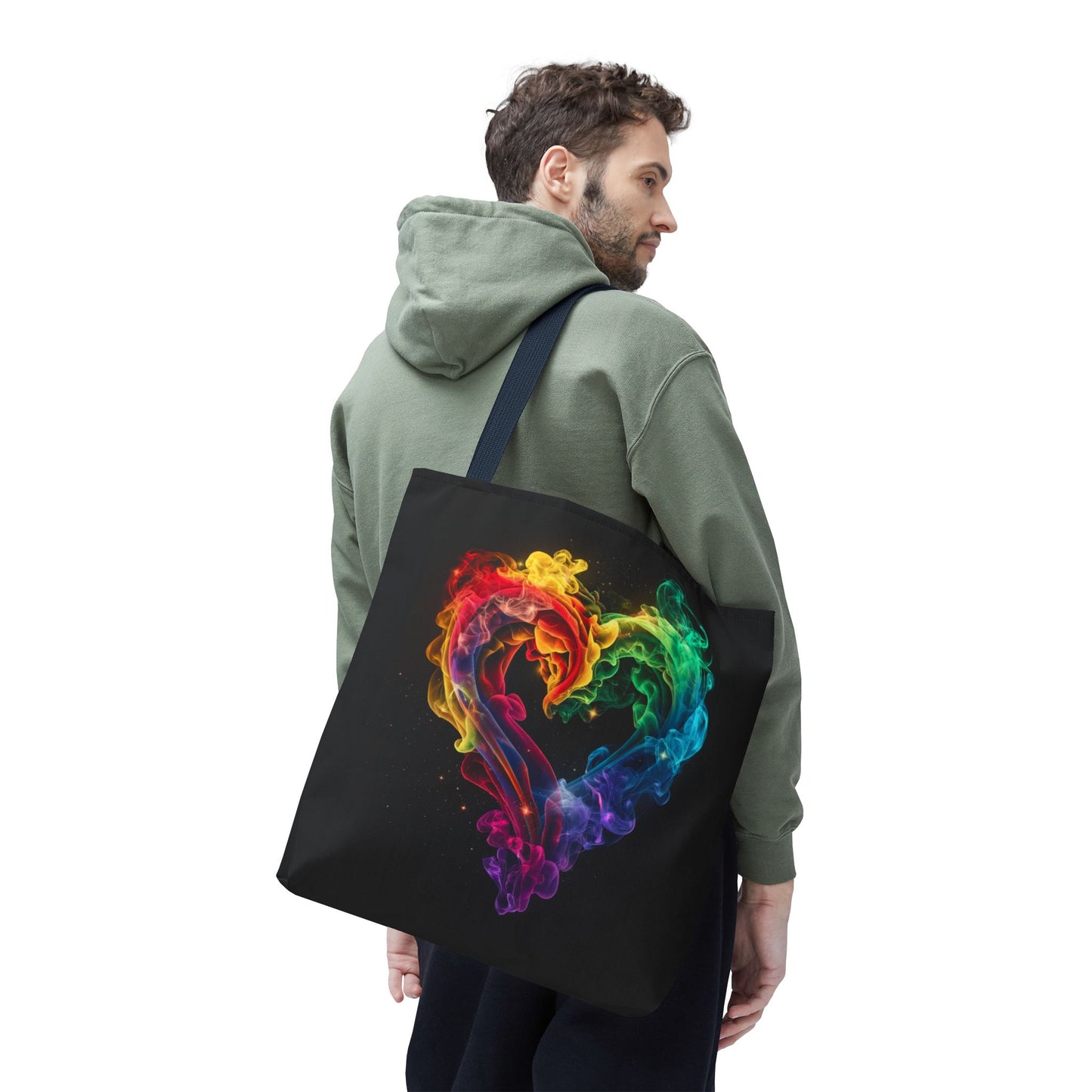 Colorful Smoke Heart Tote