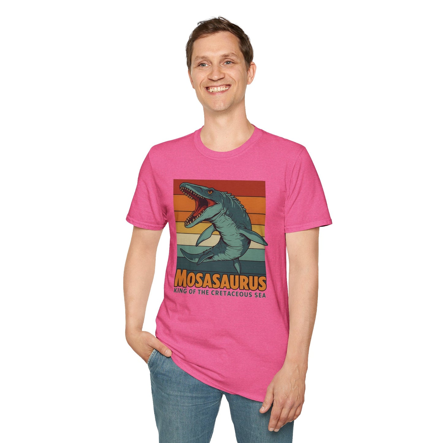 Retro Mosasaurus T-Shirt - Cretaceous Sea Monster Graphic Tee, Dinosaur Lover Gift, Paleontology Birthday, Soft Unisex Jurassic Cotton