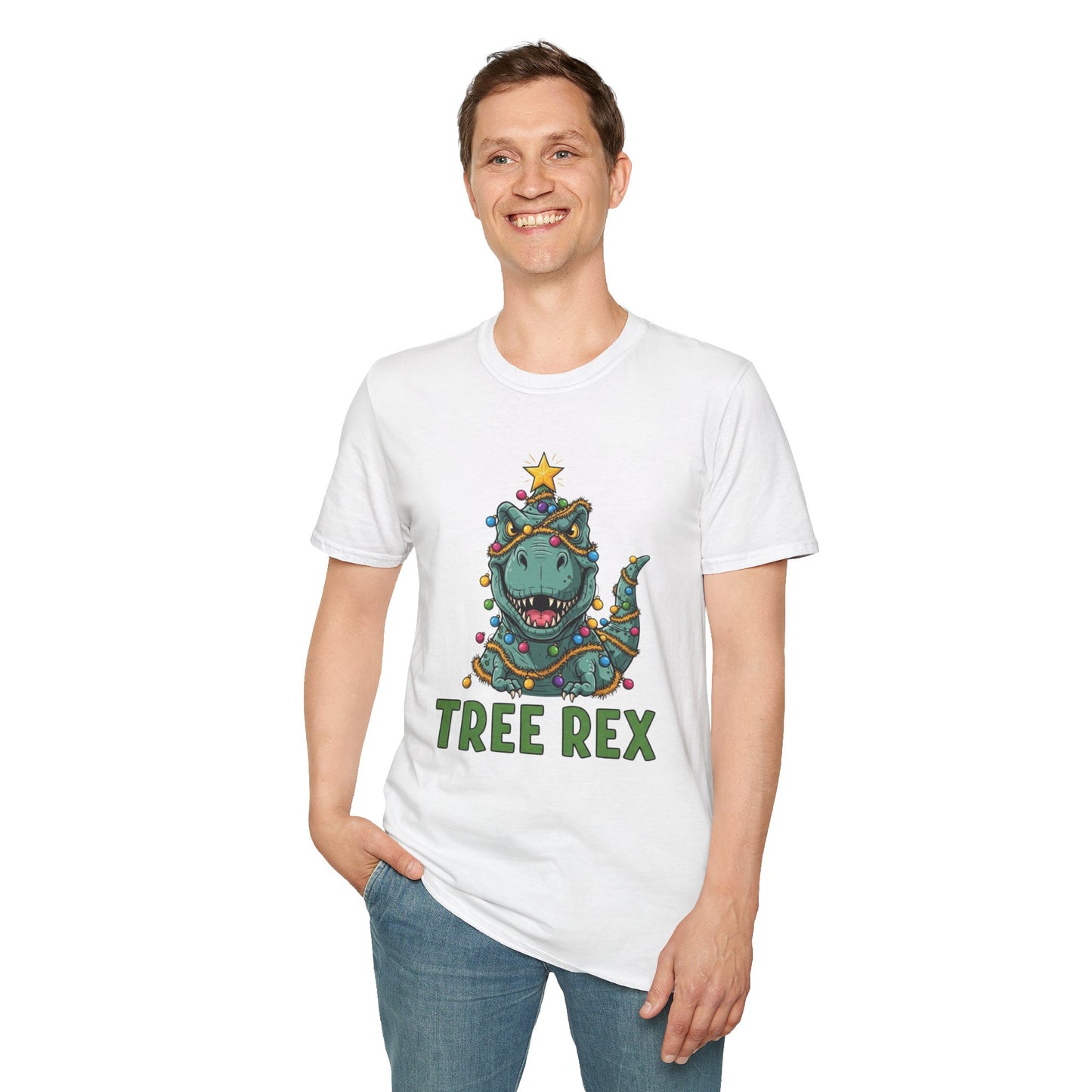 Tree Rex T-Shirt, Dinosaur Christmas Tee, Funny Holiday Dino Shirt, Tree Rex Dinosaur Xmas Graphic Tee, Cute Winter Gift Tee
