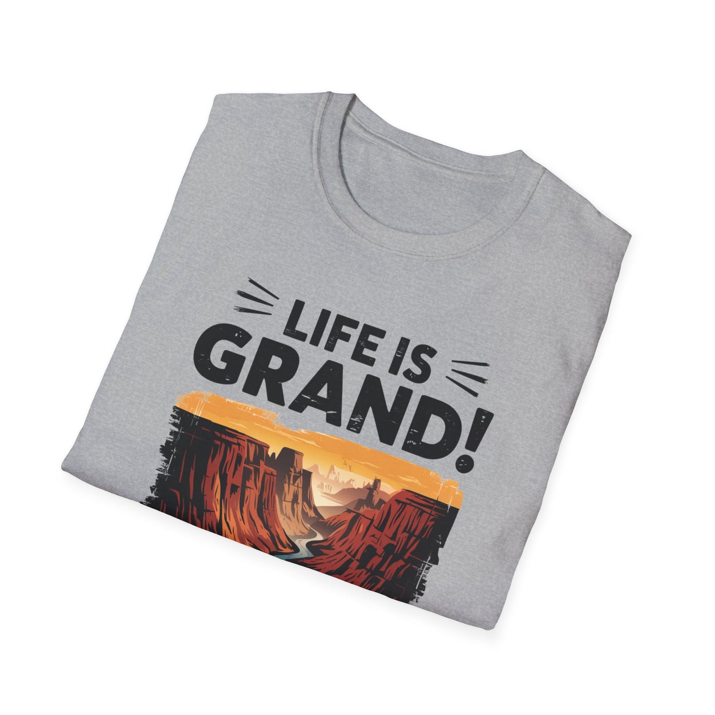 Life is Grand T-Shirt – Grand Canyon Graphic Tee | Funny National Park Shirt | Arizona Souvenir | Unisex Hiking Travel Gift Tee
