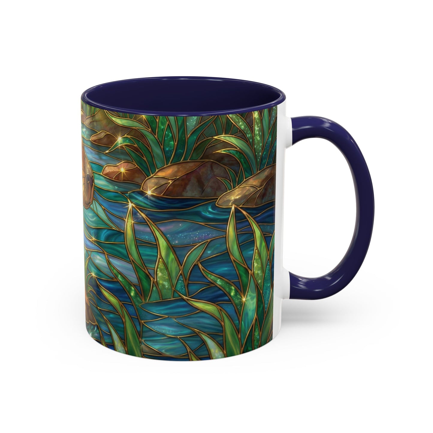 Capybara Coffee Mug, Stained Glass Capybara Mug, Cute Animal Art Mug, Nature Lover Gift, Unique Ceramic Coffee Cup, 11oz 15oz Wildlife Mug