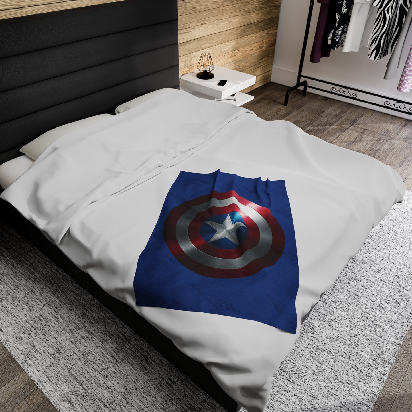 Plush Blanket - Captain America Shield Design
