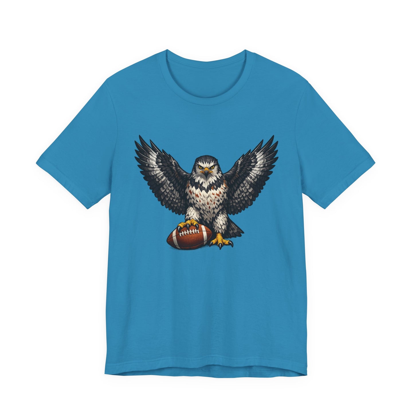 Hawk Football Shirt, Hawk Holding Football T Shirt, Hawk Mascot Tee, Football Bird Of Prey Shirt, Game Day Sports Tee, Hawk Fan Gift