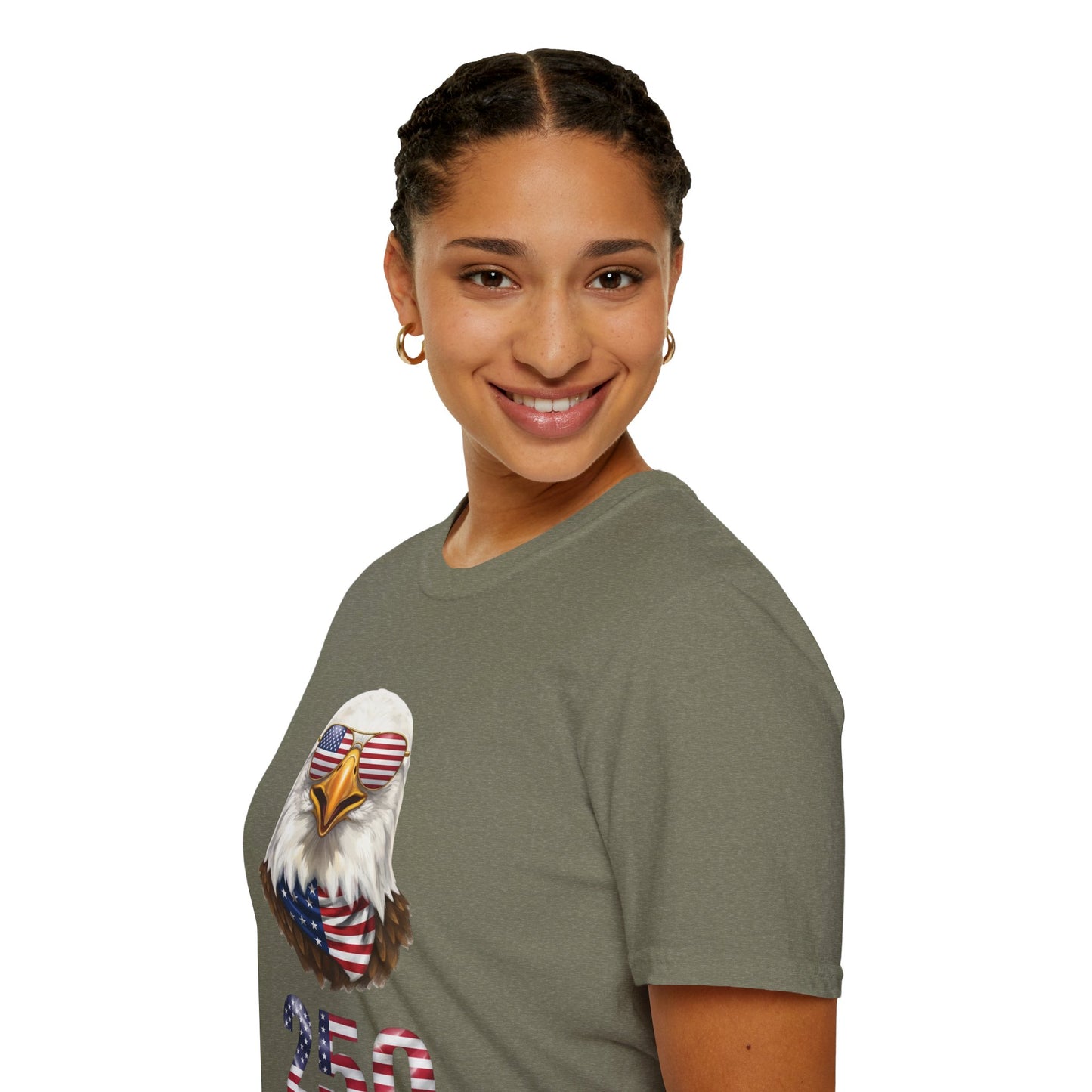America 250 Eagle Shirt, Patriotic Bald Eagle Tee, USA Flag Sunglasses Shirt, 250th Anniversary Tee, 4th of July Shirt, American Pride Tee