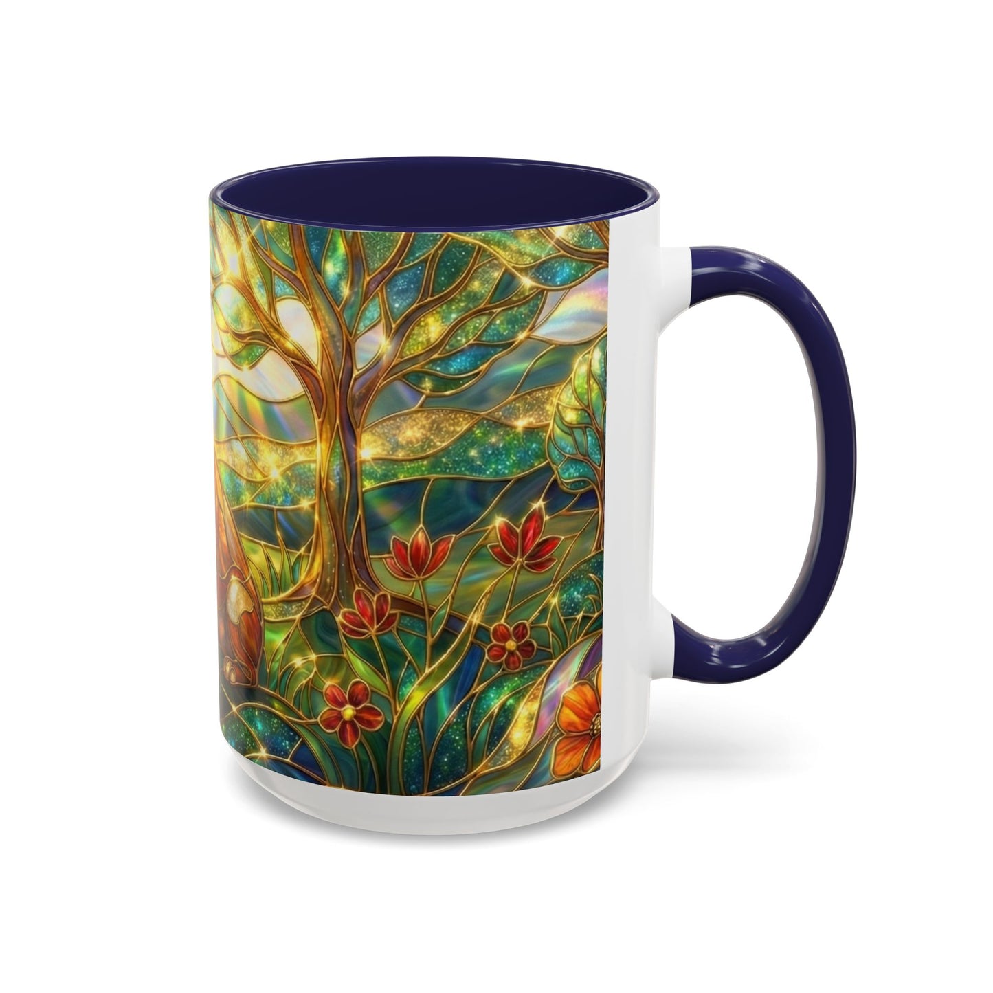 Stained Glass French Bulldog Mug, Frenchie Dog Coffee Mug, Dog Lover Gift Cup, Colorful Art Nouveau Dog Mug, Pet Lover Gift
