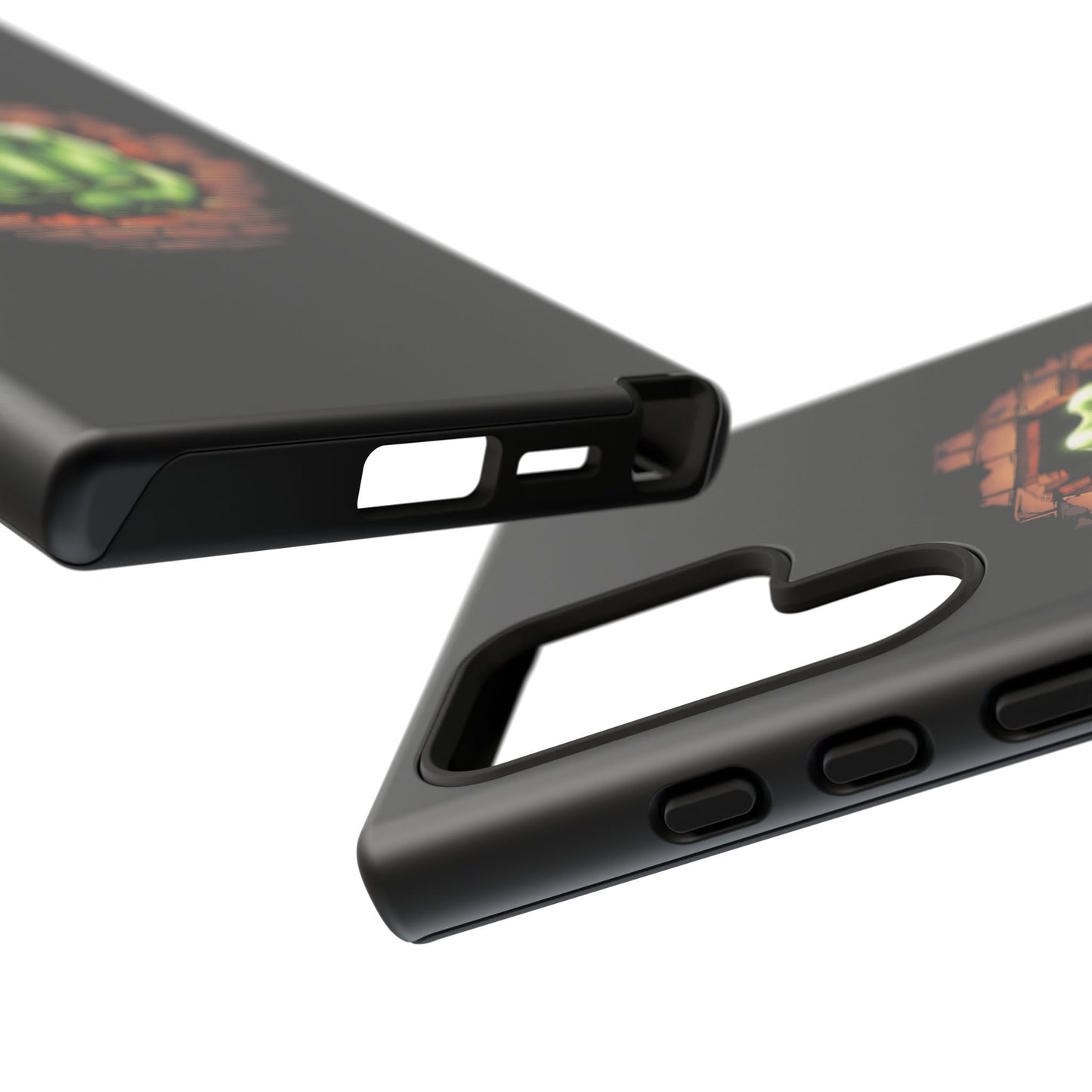 Samsung Phone Case, Green Fist Smashing Wall Design, Comic Book Phone Case, Geeky Case