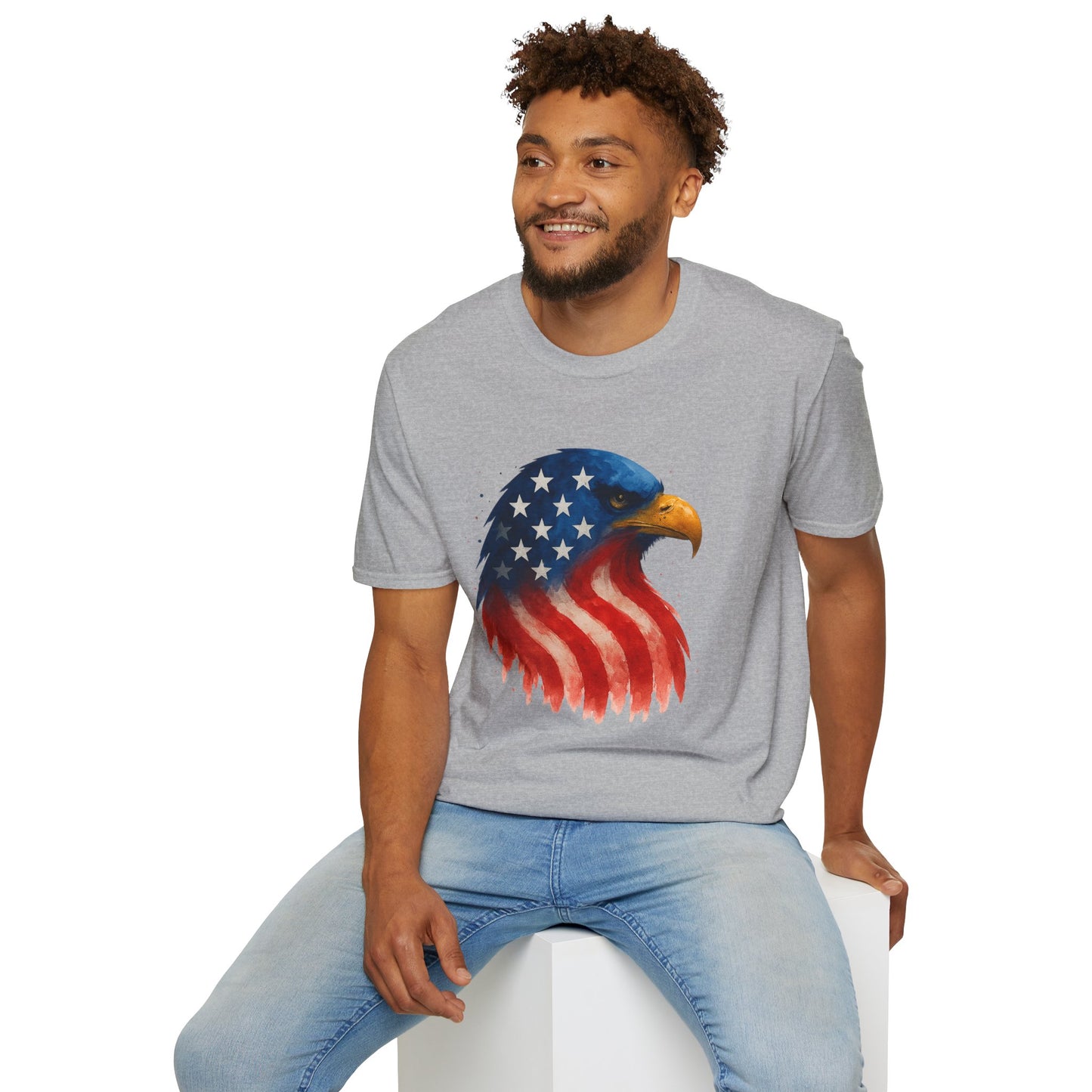 American Flag Eagle Shirt - 4th of July Patriotic Tee - USA Freedom T-Shirt - Independence Day Shirt - Bald Eagle Graphic Tee
