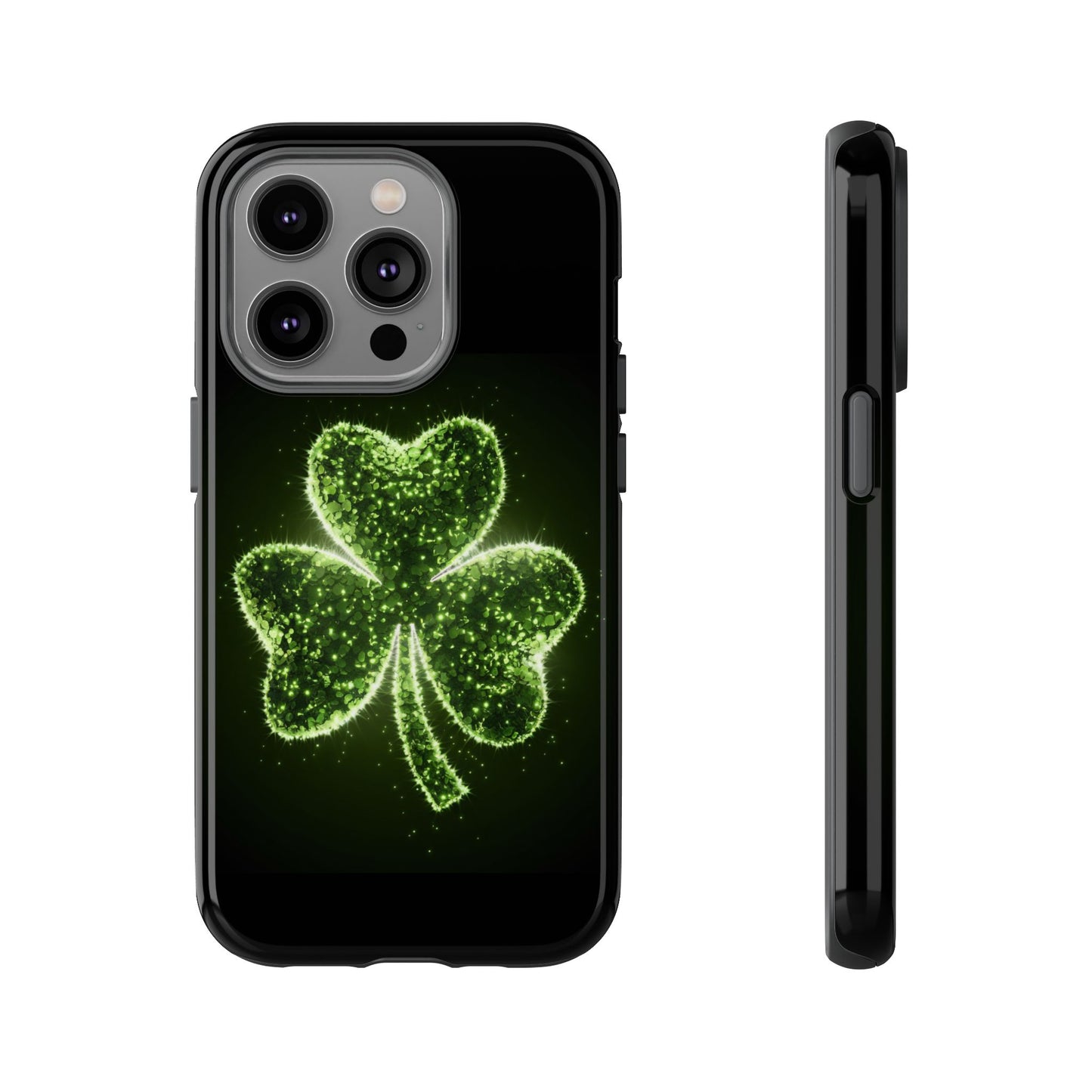 iPhone Tough Case - Shiny Shamrock Design
