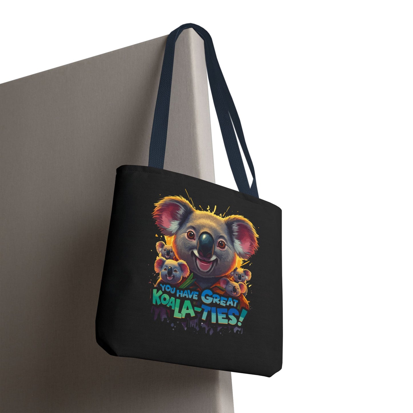 Koala Tote Bag – Funny Animal Pun Bag with Cute Koala Design – Reusable Grocery, Beach, or Everyday Carry Bag – Gift for Koala Lovers