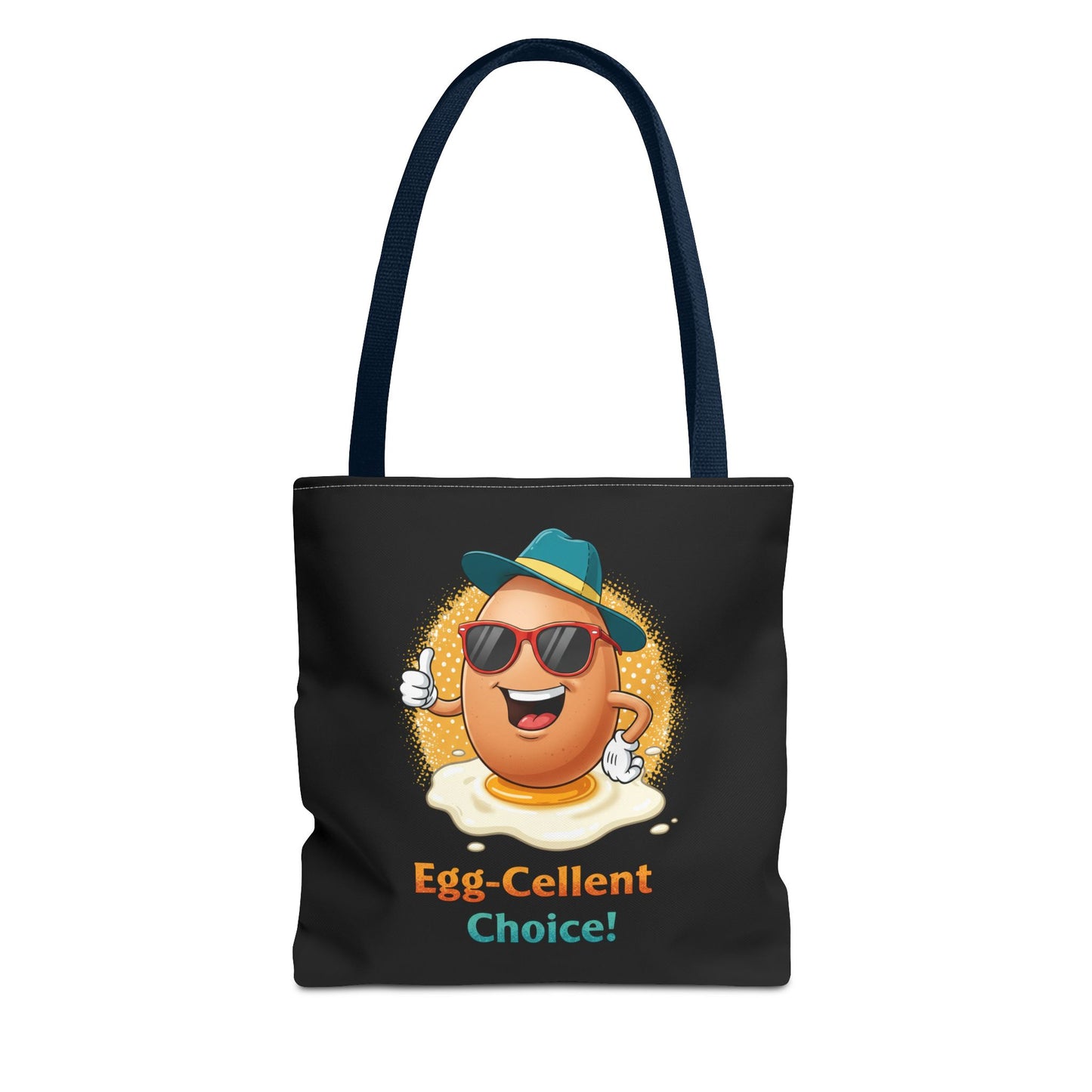 Tote Bag: Egg-Cellent Choice Thumbs Up Pun Design