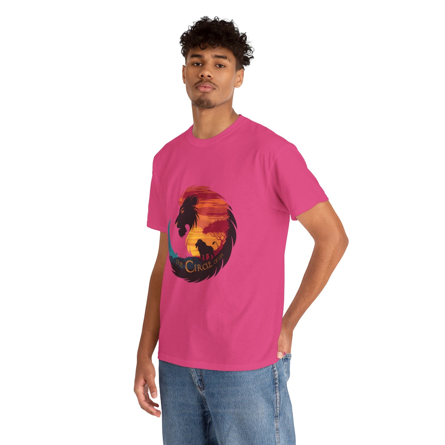The Circle of Life Lion Shirt – Sunset Safari Wildlife Graphic Tee – Inspirational Nature T-Shirt for Animal Lovers & Adventure Fans