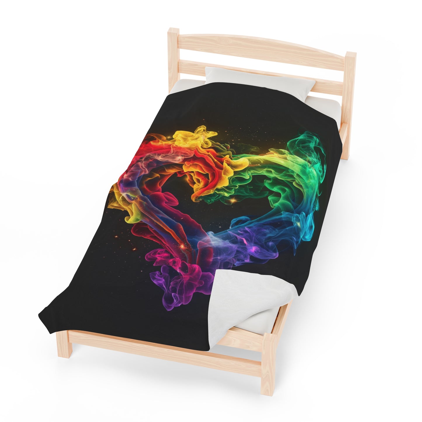 Colorful Smoke Heart Blanket