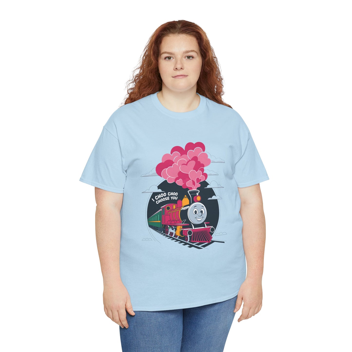 I Choo Choo Choose You Shirt, Cute Train Valentine Tee, Funny Love Graphic TShirt, Romantic Gift For Him Her, Valentine Pun Shir