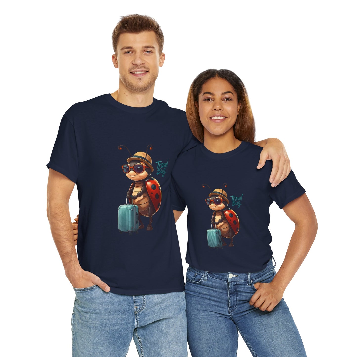 Travel Bug T-Shirt – Cute Ladybug Travel Tee | Funny Wanderlust Shirt for Travel Lovers | Unisex Graphic Tee Gift for Adventurers