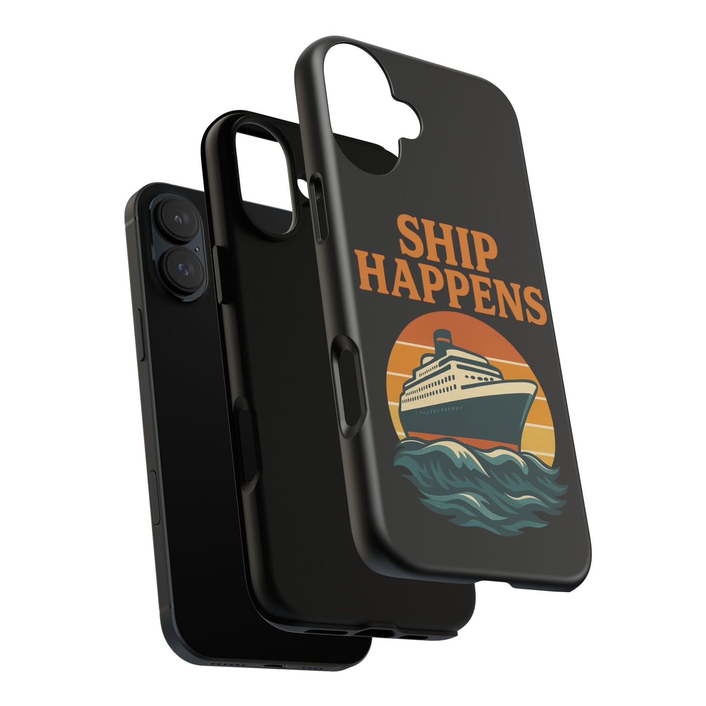 iPhone Case Ship Happens Sunset Cruise Case Gift for Travel Lovers Nautical Phone Case Cruise Accessory