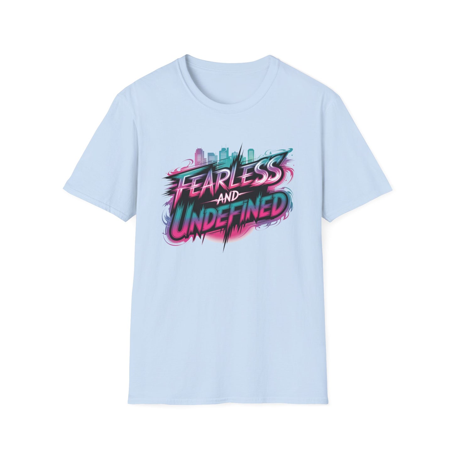 Fearless And Undefined T-Shirt, KPop Anime Inspired Shirt, Bold Motivational Tee, Neon Graphic Top, Empowering Streetwear For Fans And Dreamers
