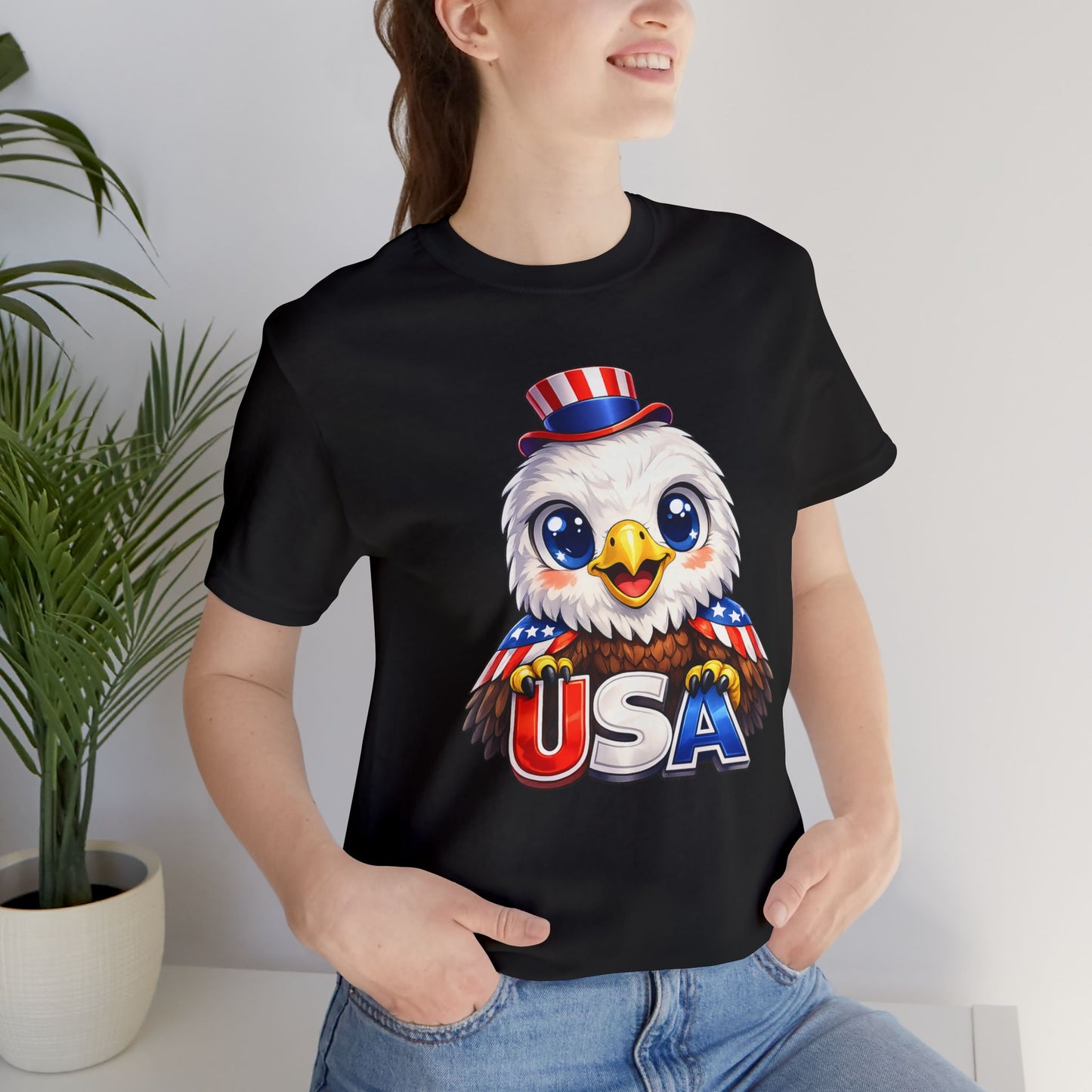 Cute USA Eagle Shirt, Patriotic Eagle T Shirt, Fourth Of July Shirt, American Flag Eagle Tee, Freedom Graphic Shirt, USA Pride Top