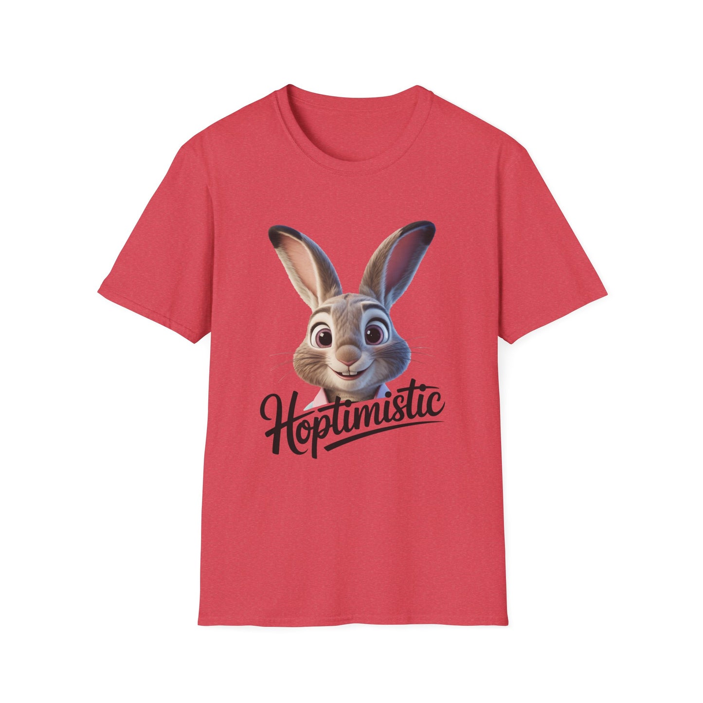 Hoptimistic Bunny T-Shirt, Cute Rabbit Pun Shirt, Positive Quote Tee, Animal Lover Gift, Funny Motivational Top, Easter Or Everyday Wear