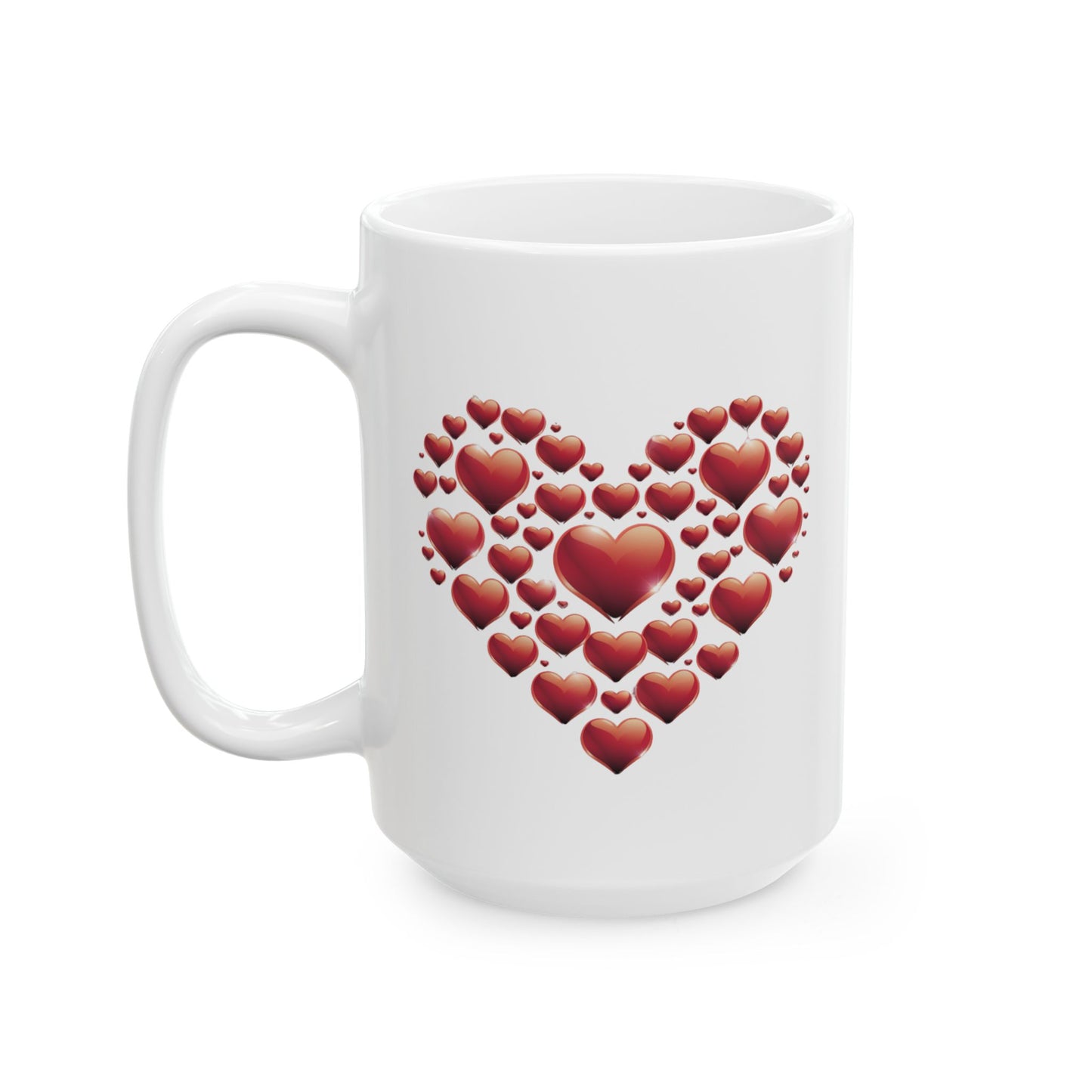 Valentine Heart Mug, Love Coffee Mug, Romantic Gift For Her, Cute Heart Coffee Cup, Anniversary Gift, Valentine Gift Idea, Couple Mug