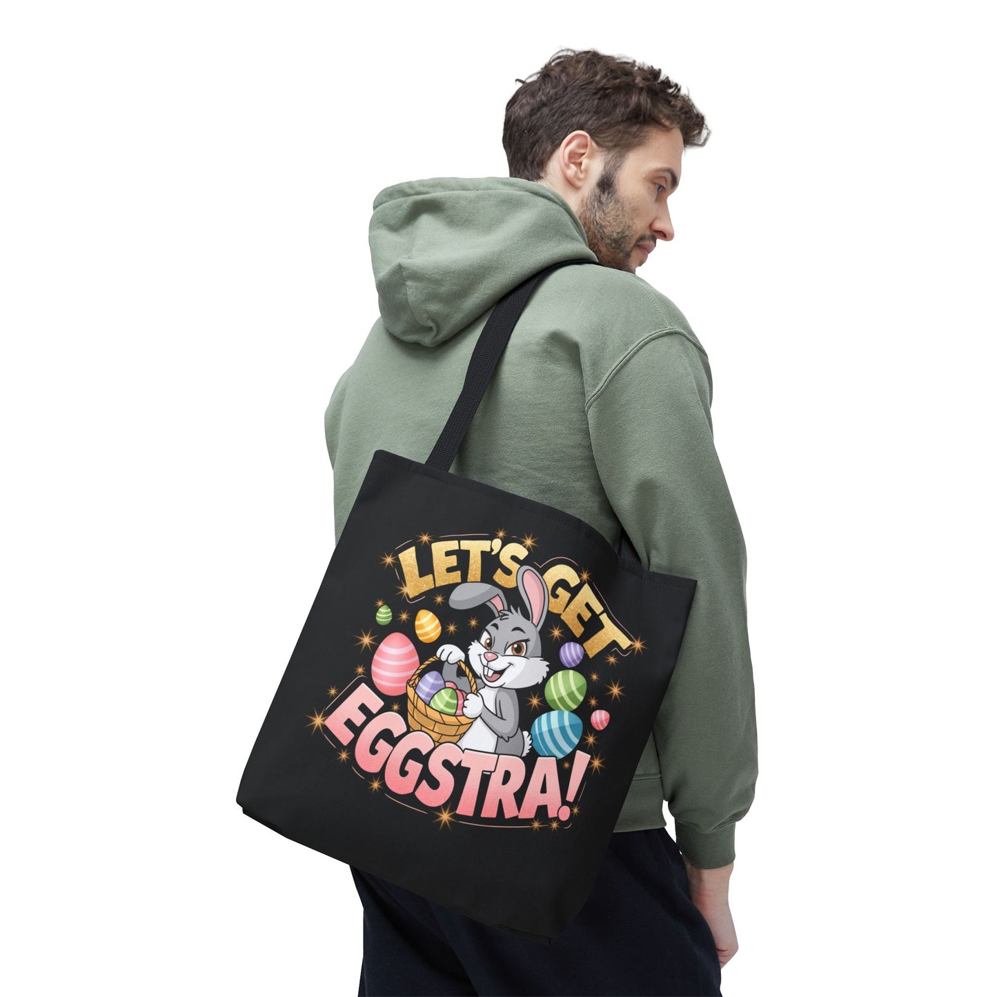 Easter Bunny Tote Bag - 'Leg's Get Eggstra'