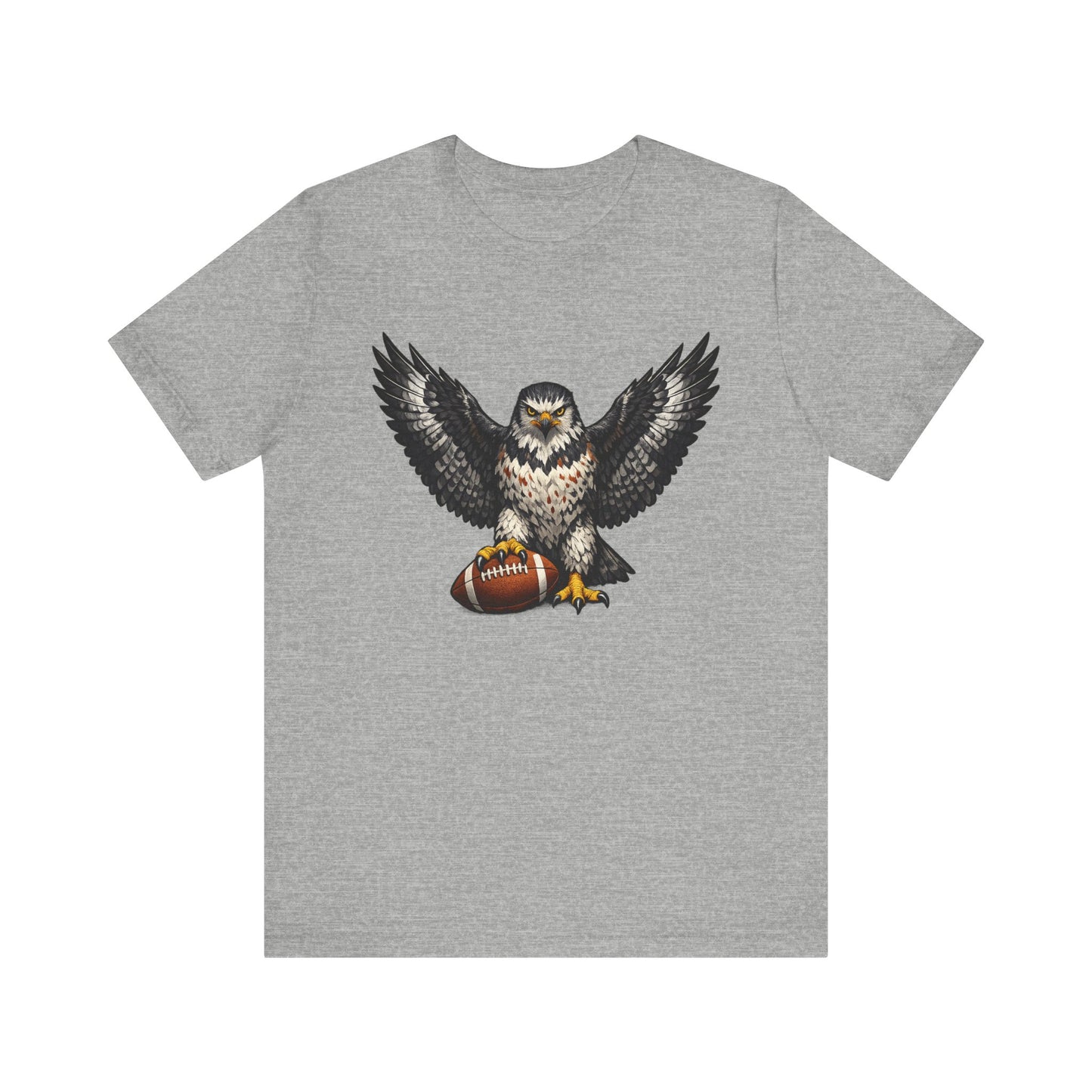 Hawk Football Shirt, Hawk Holding Football T Shirt, Hawk Mascot Tee, Football Bird Of Prey Shirt, Game Day Sports Tee, Hawk Fan Gift