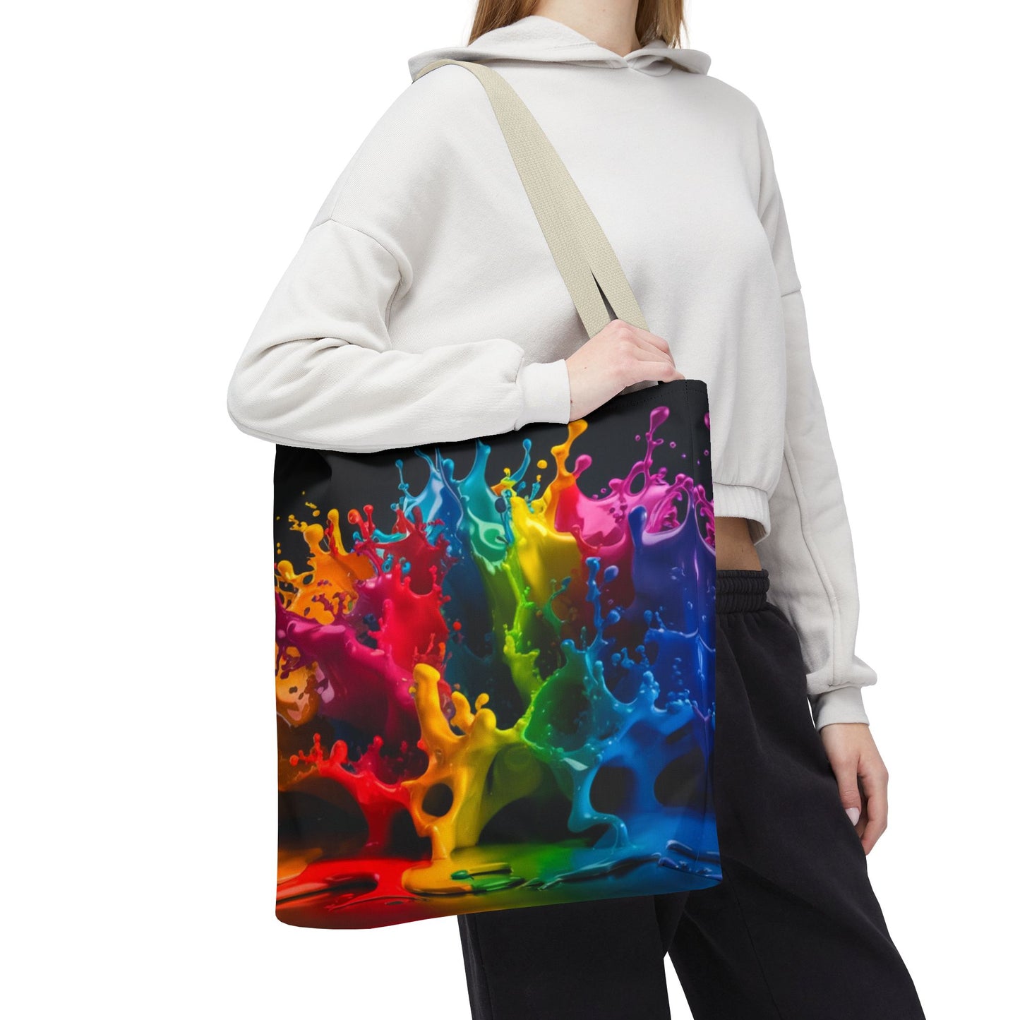 Colorful Splash Tote Bag - Vibrant Art for Every Occasion