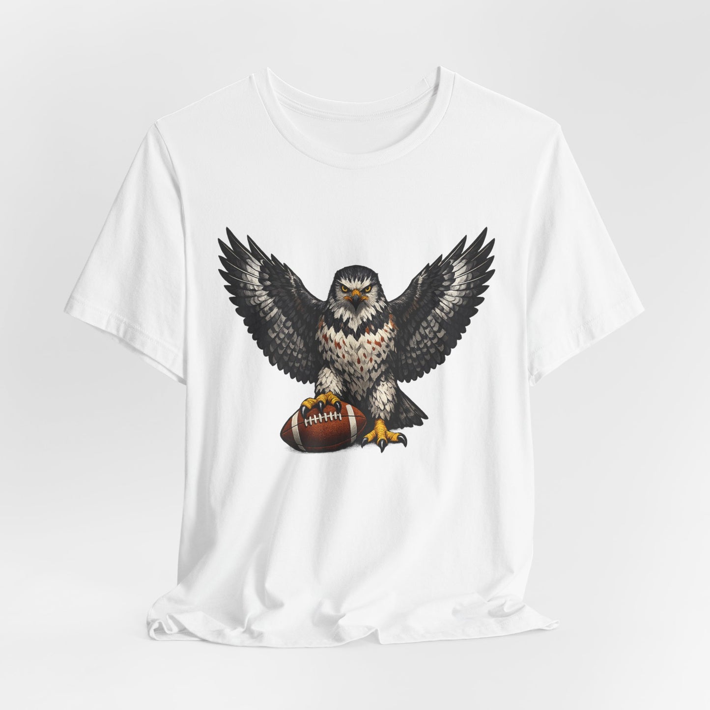 Hawk Football Shirt, Hawk Holding Football T Shirt, Hawk Mascot Tee, Football Bird Of Prey Shirt, Game Day Sports Tee, Hawk Fan Gift
